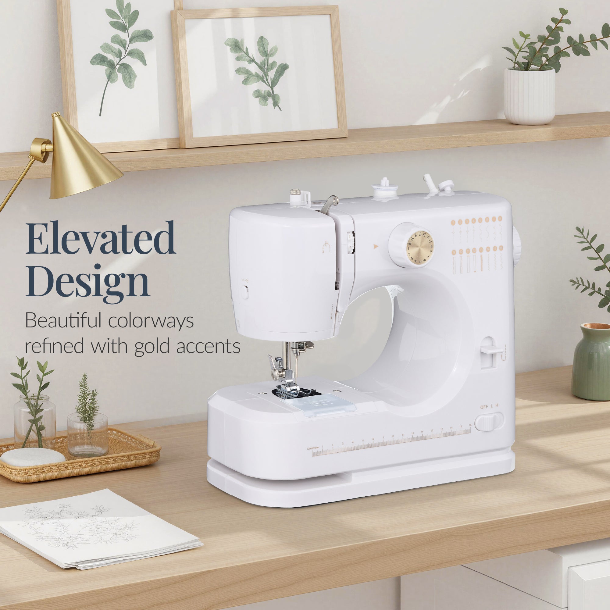 55-Piece Sewing Machine Kit for Beginners w/ 16 Stitch Patterns