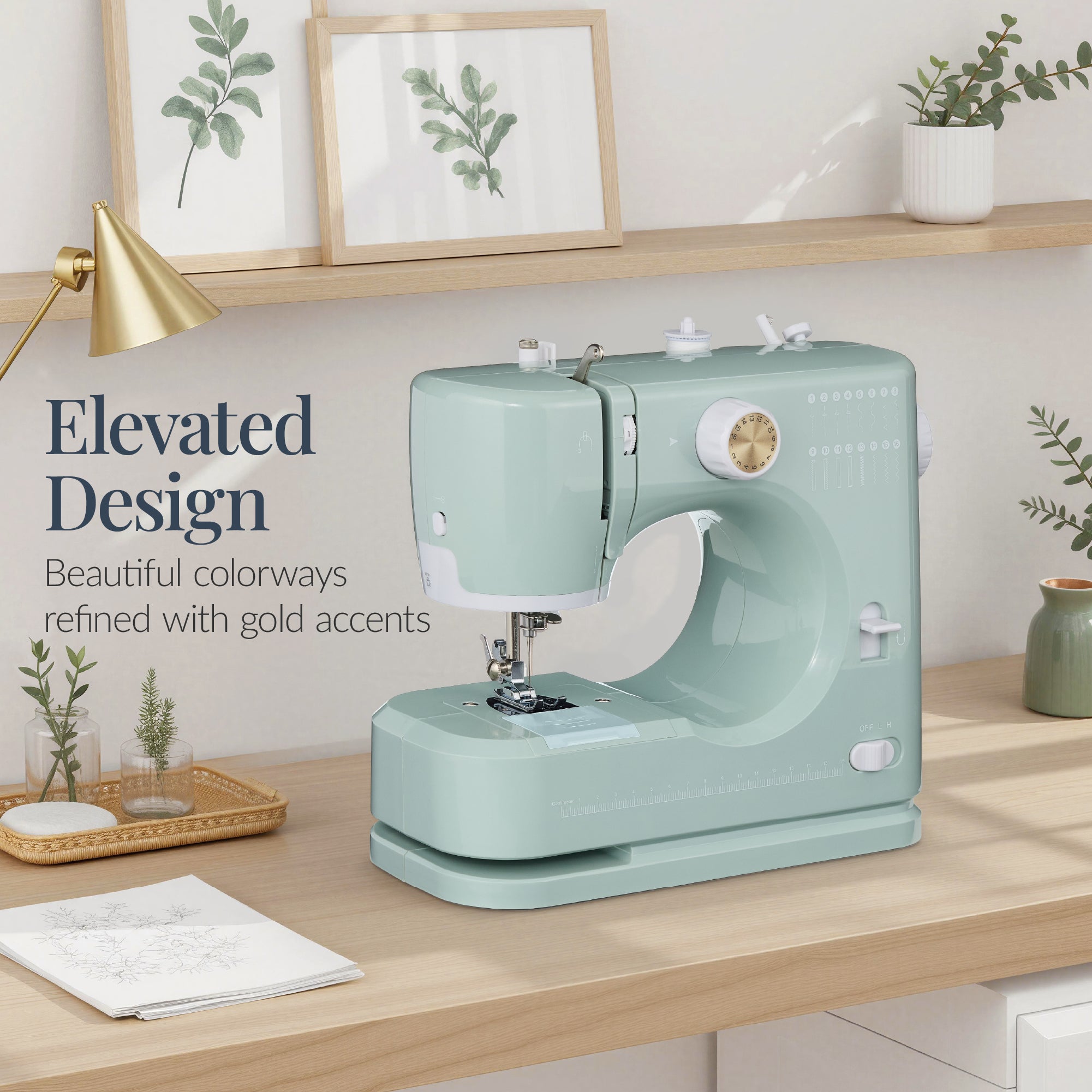 55-Piece Sewing Machine Kit for Beginners w/ 16 Stitch Patterns