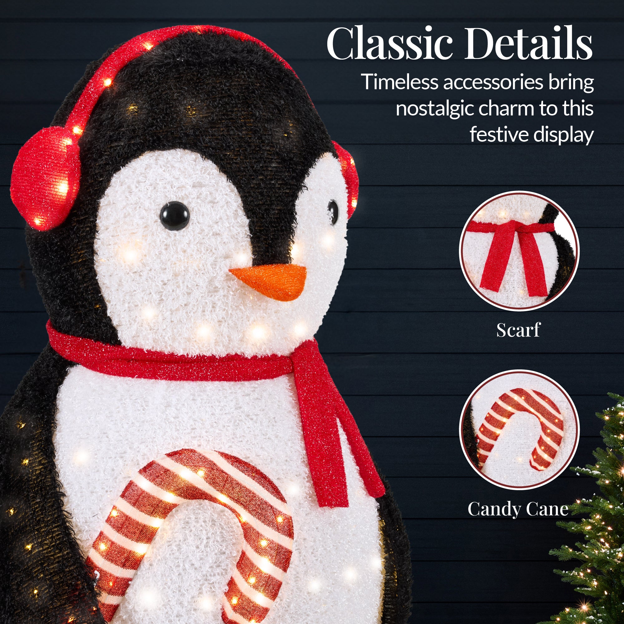 man ランプ penguin 電気 Xmas 置物 christmas Lighted Pop-Up Penguin Outdoor Christmas Decoration w/ LED Lights