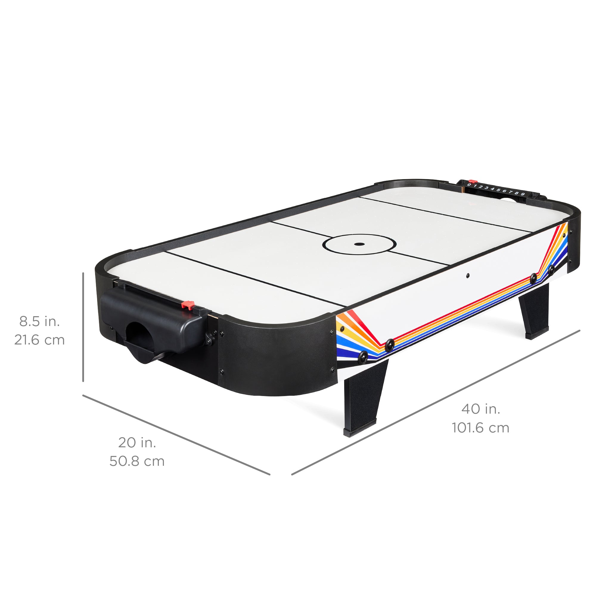 Tabletop Air Hockey Arcade Game Table w/ 2 Pucks, 2 Strikers - 40in