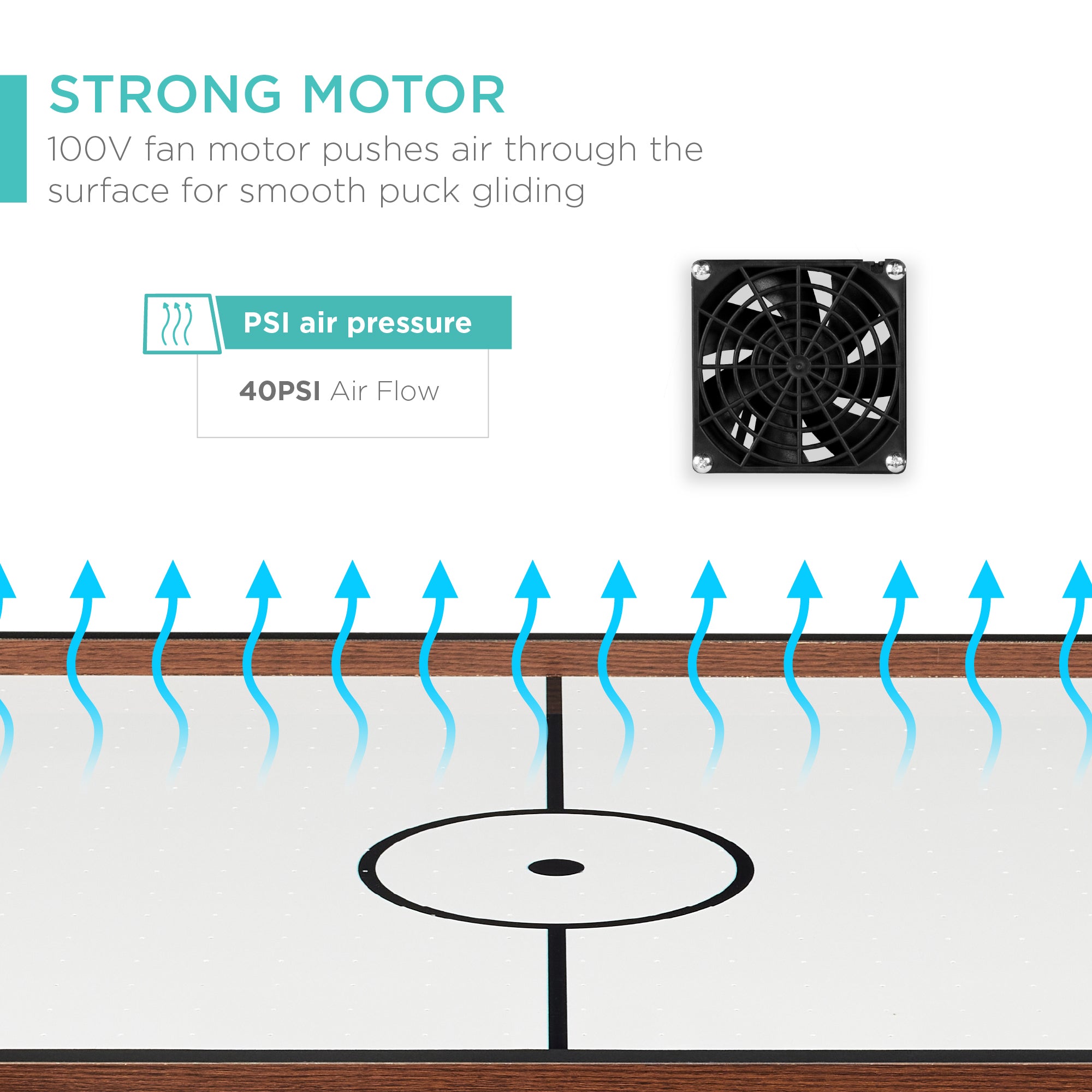 Tabletop Air Hockey Arcade Game Table w/ 2 Pucks, 2 Strikers - 40in
