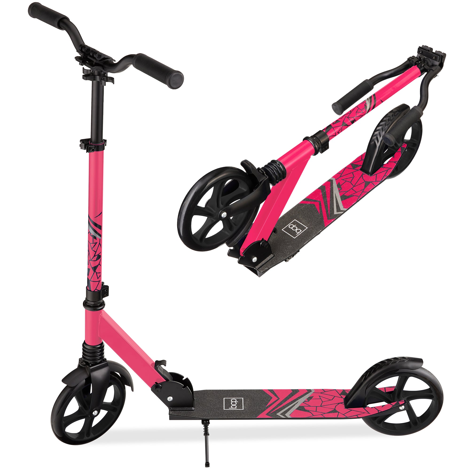 Kids Height Adjustable Kick Scooter w/ Carrying Strap, Non-Slip Deck