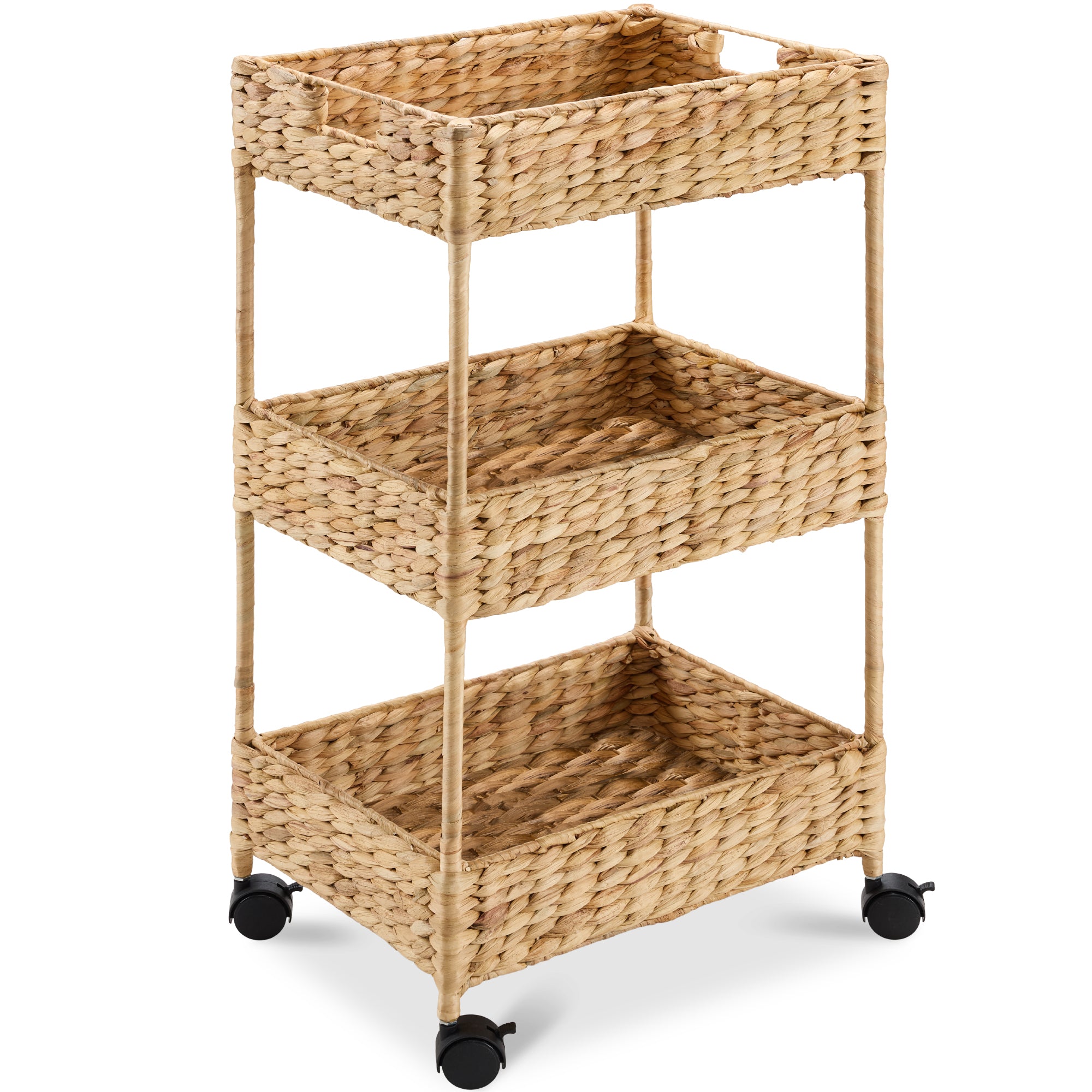 Best Choice Products Water Hyacinth Utility Cart - Thumbnail 2