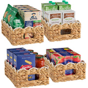 9x12 Scalloped Shelf Basket, Pantry Bins, 4 Pack