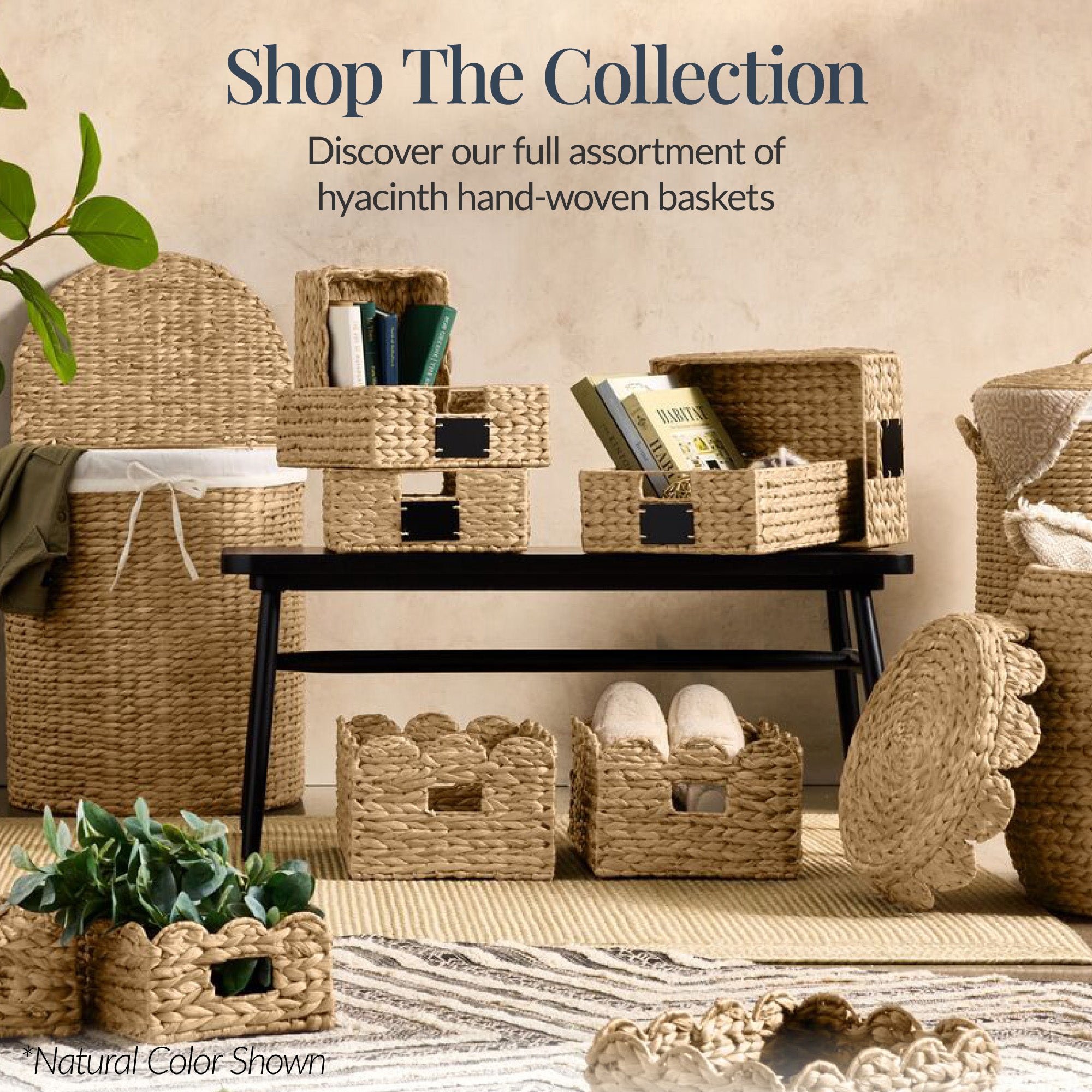 Best Choice Products Scalloped Shelf Basket - Thumbnail 3