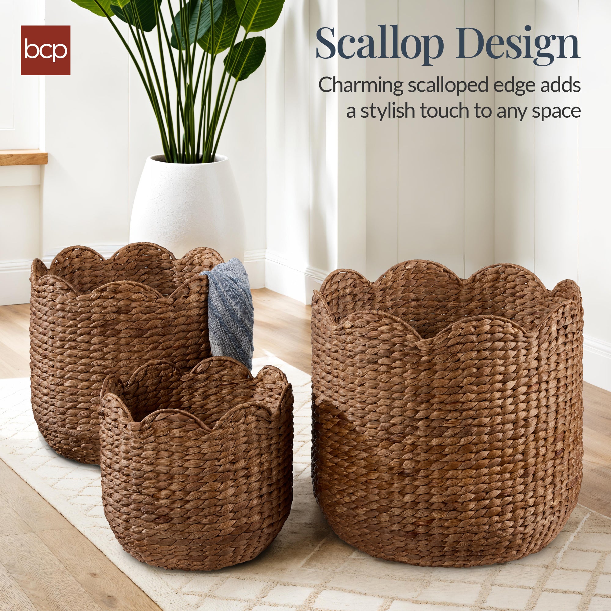 Best Choice Products Water Hyacinth Baskets - Thumbnail 3