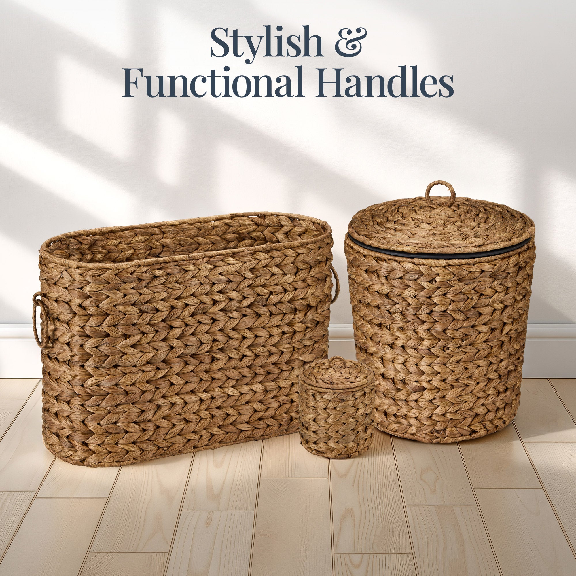 6-Piece Water Hyacinth Bathroom Set – Best Choice Products