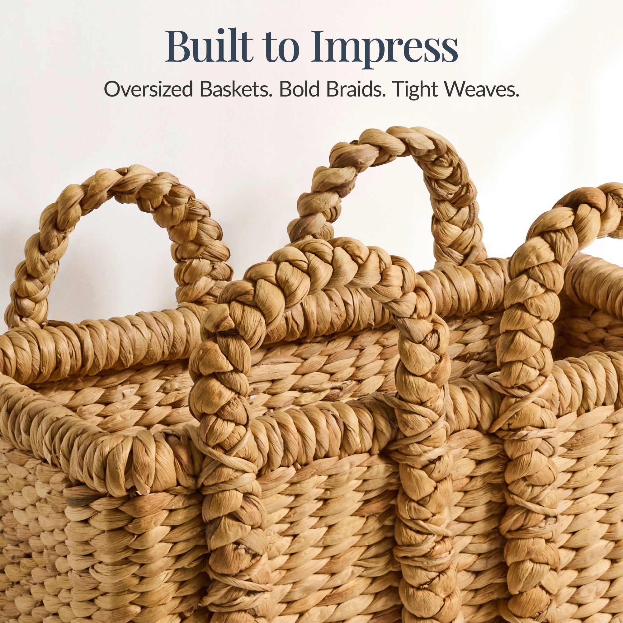 Best Choice Products Woven Water Hyacinth Storage Baskets - Thumbnail 4