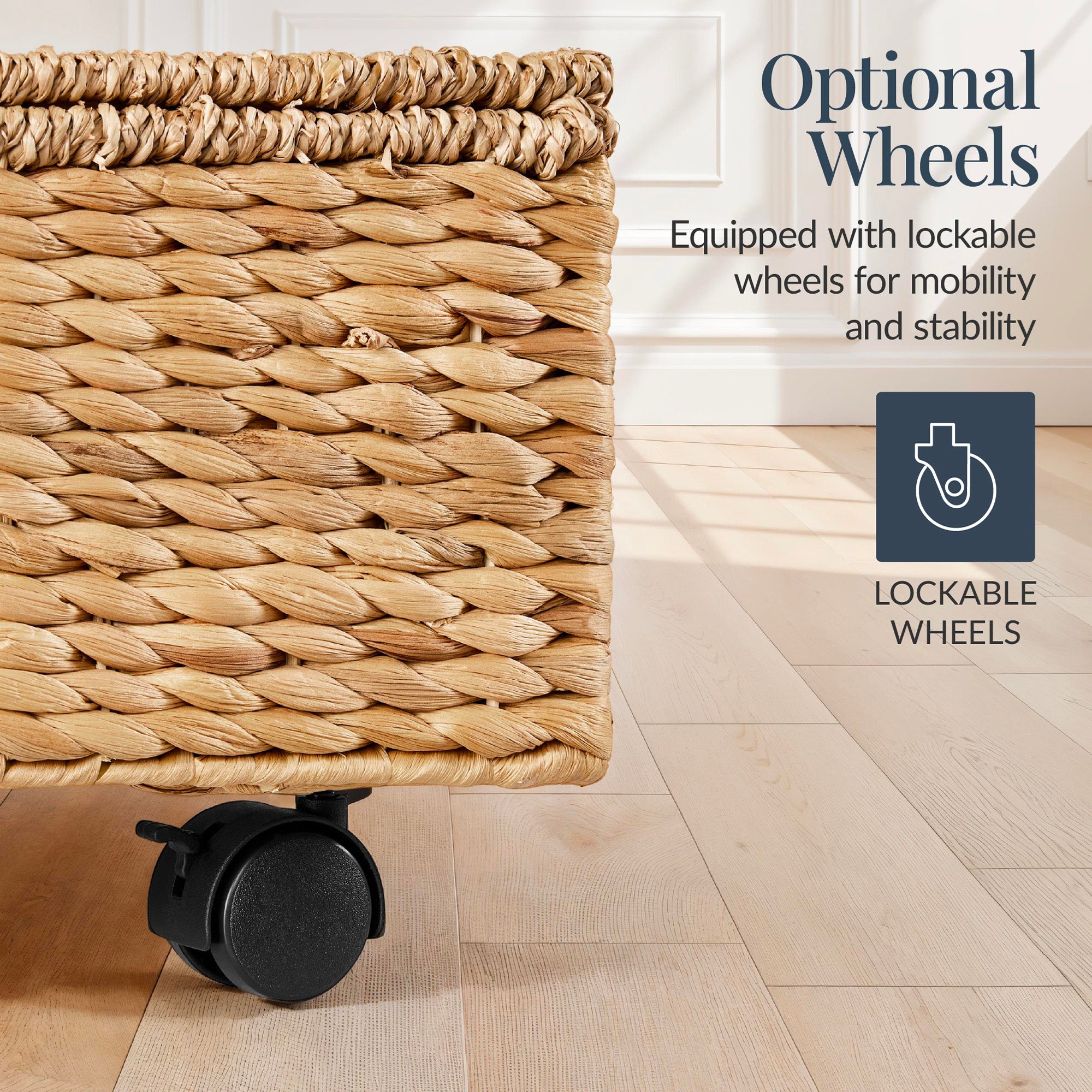 2 PC Water Hyacinth Nesting Underbed Storage Baskets - Thumbnail 5