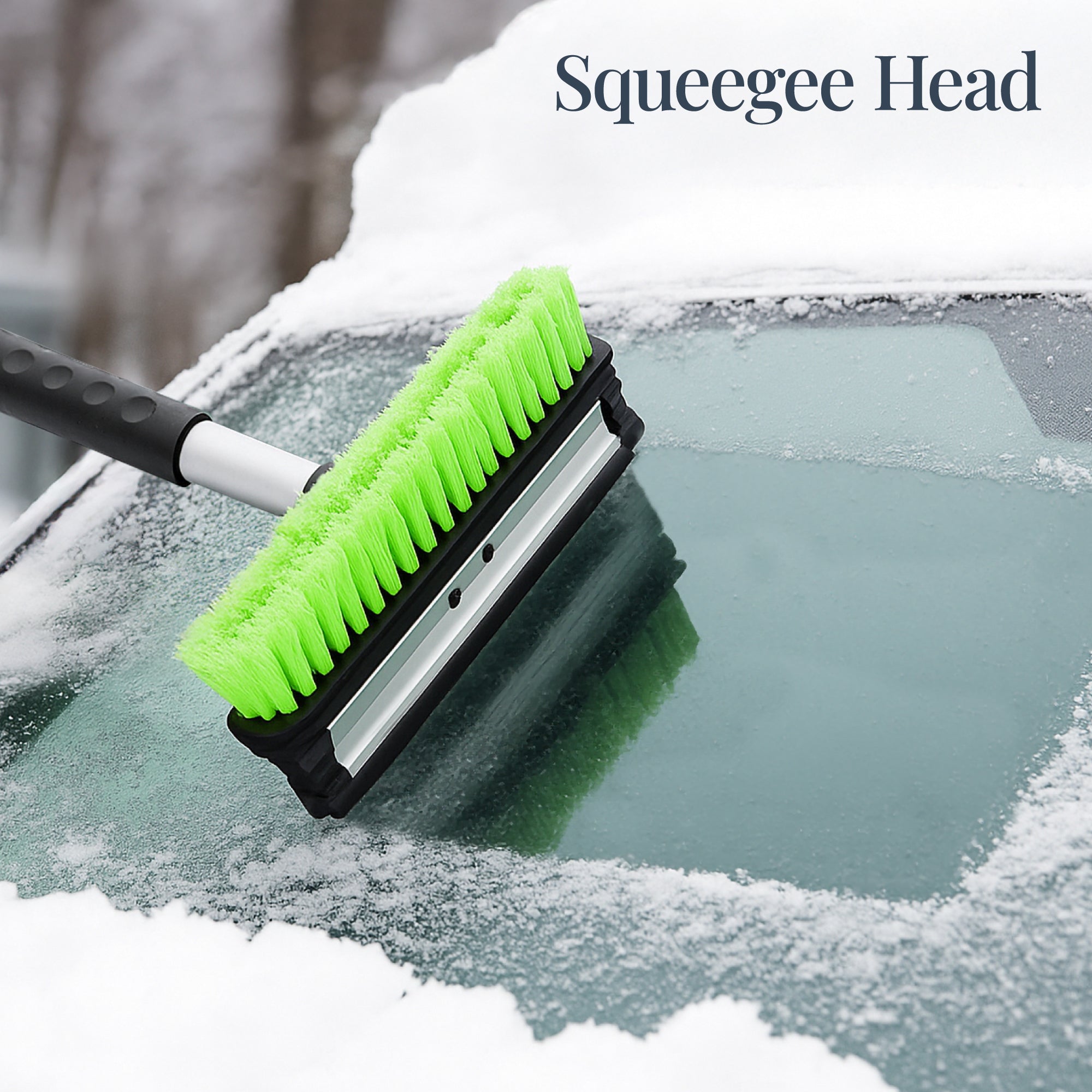 39" Extendable Snow Brush with Squeegee and Ice Scraper