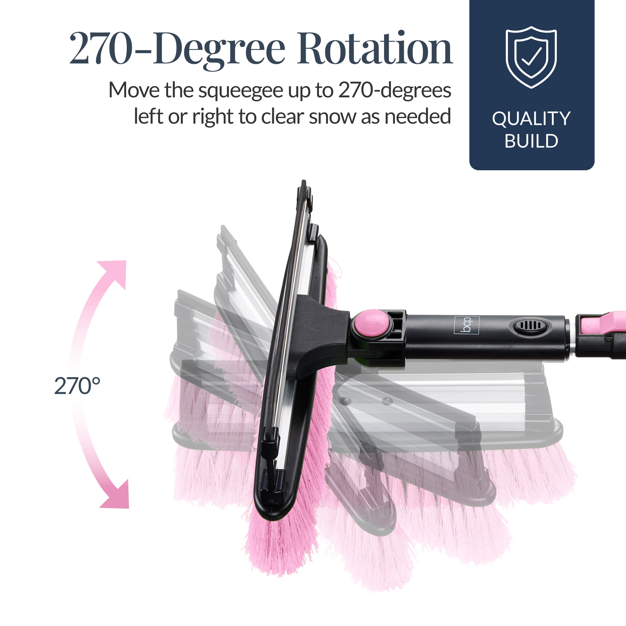 39" Extendable Snow Brush with Squeegee and Ice Scraper