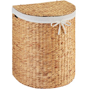 Half Moon Round Laundry Hamper w/ Lid