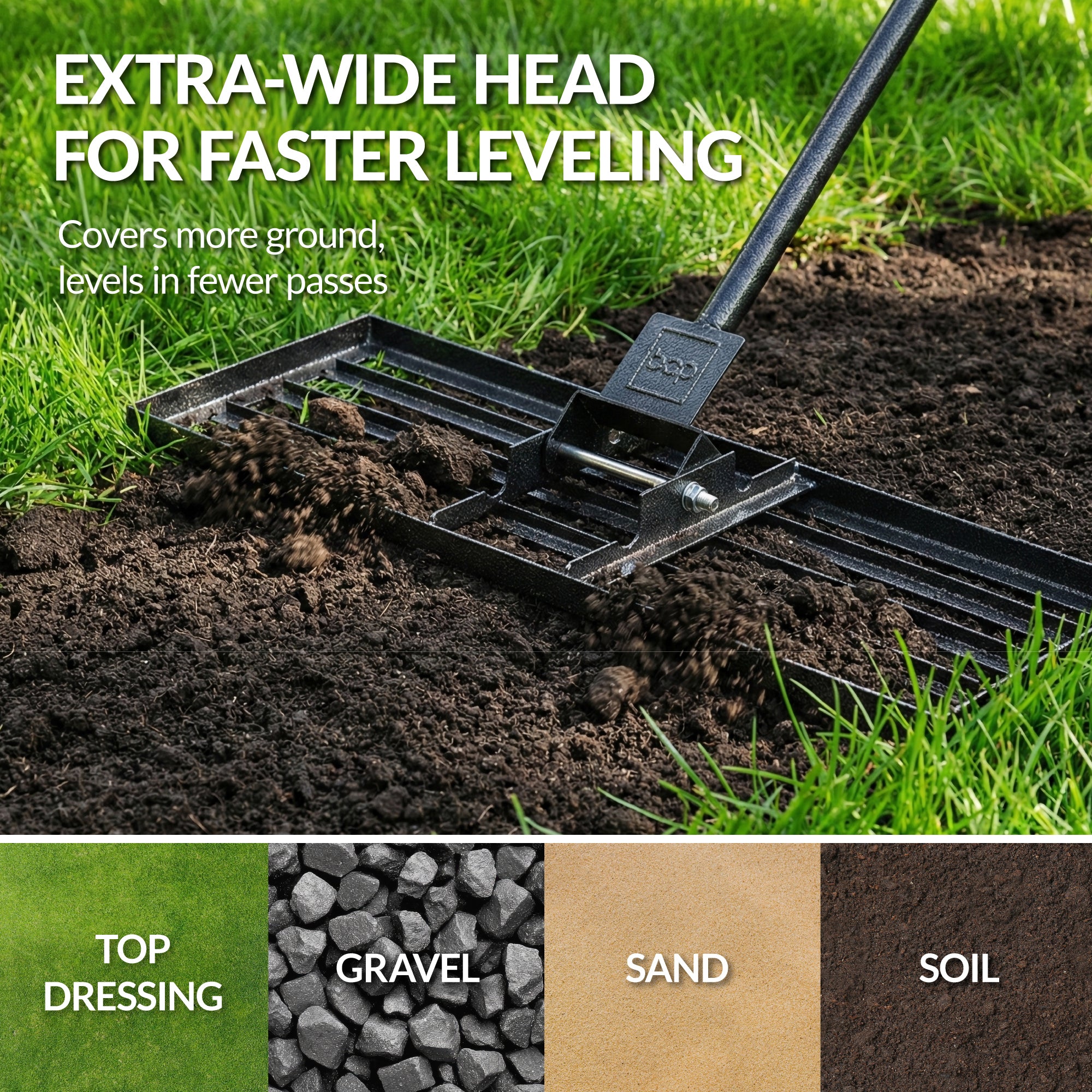Lawn Leveling Rake - Thumbnail 4