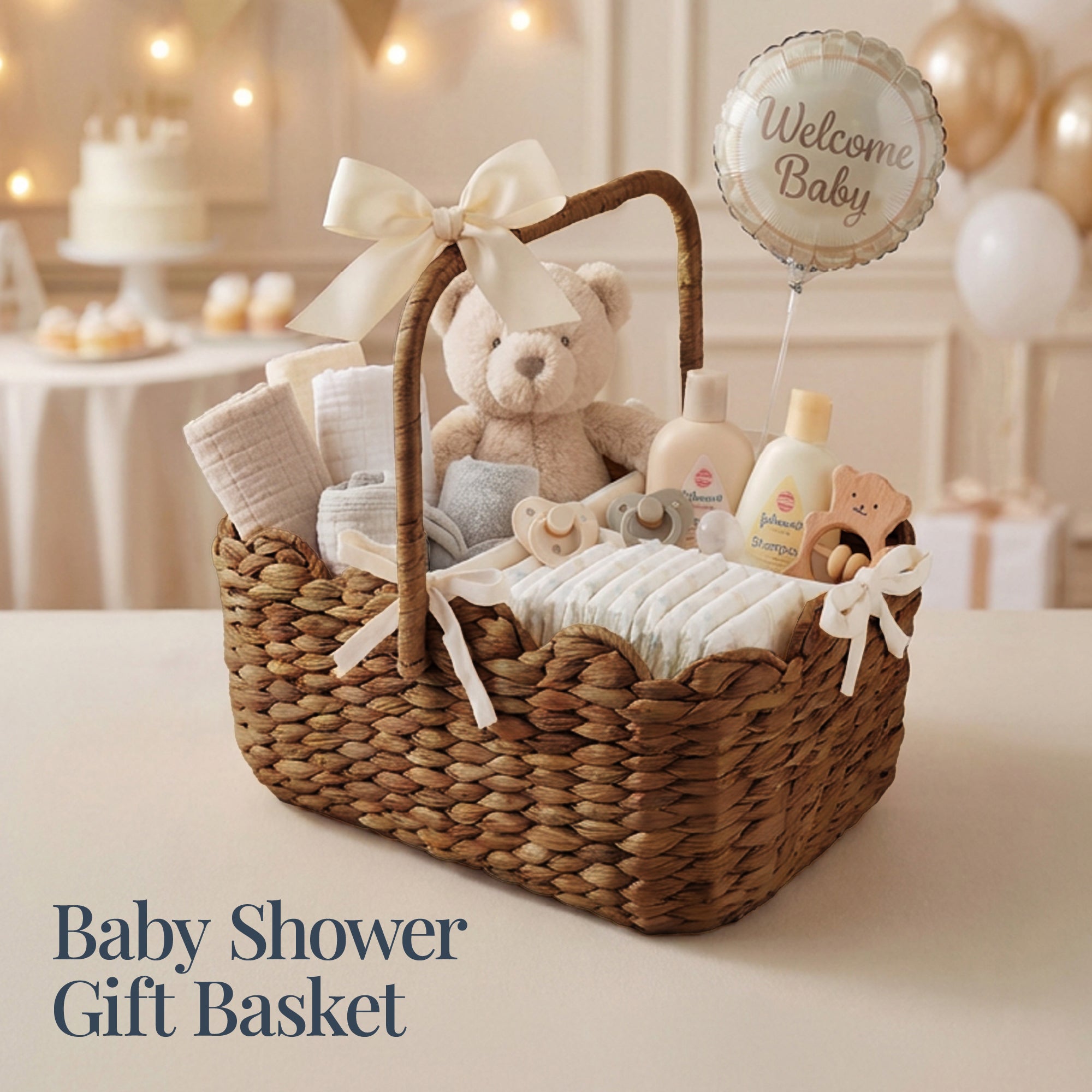 Diaper Caddy Organizer for Baby w/ Removable Divider & Handles