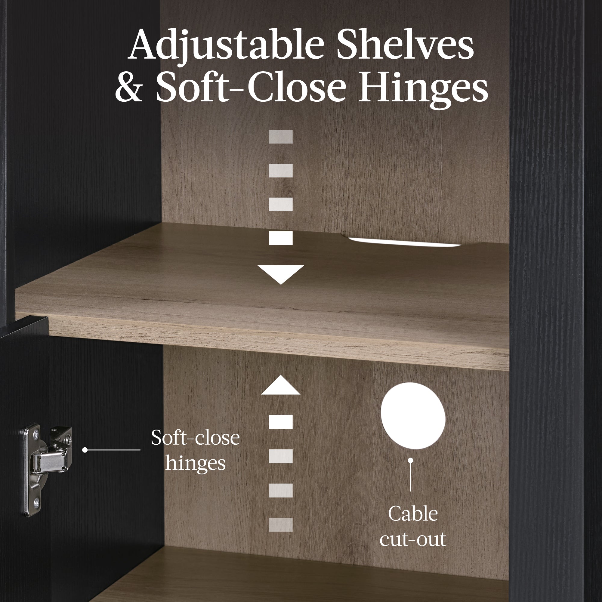 72" Tall Narrow Storage Cabinet w/ Adjustable Shelves