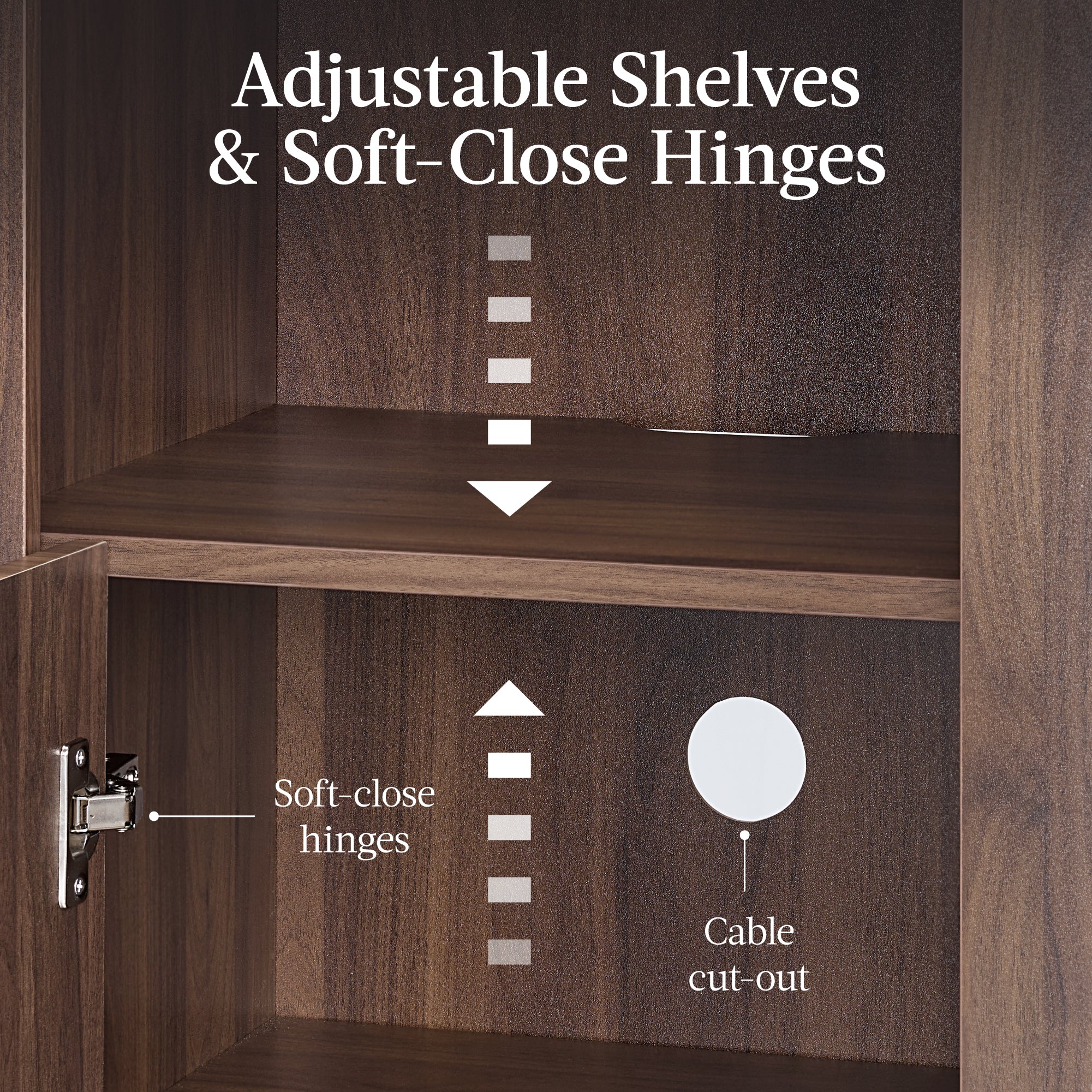 72" Tall Narrow Storage Cabinet w/ Adjustable Shelves