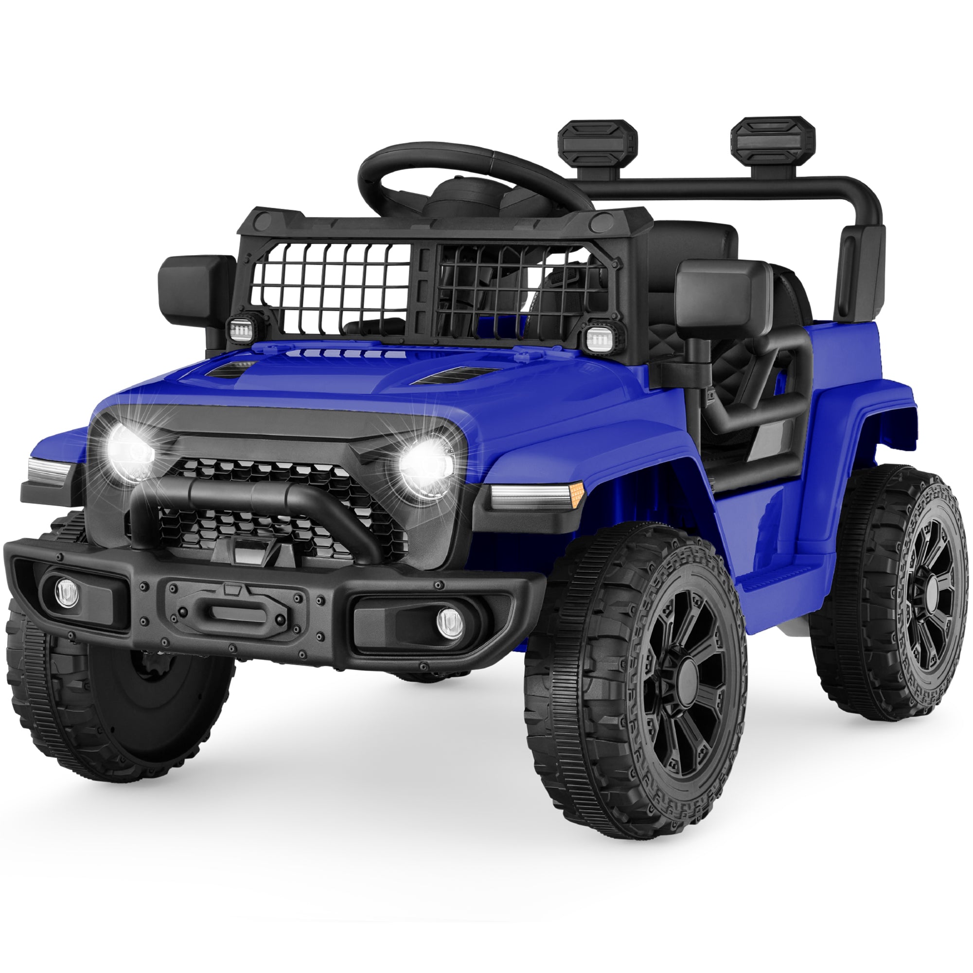 12V Kids Ride On Truck w/ Remote Control for Toddlers 3-5,  Safety Harness