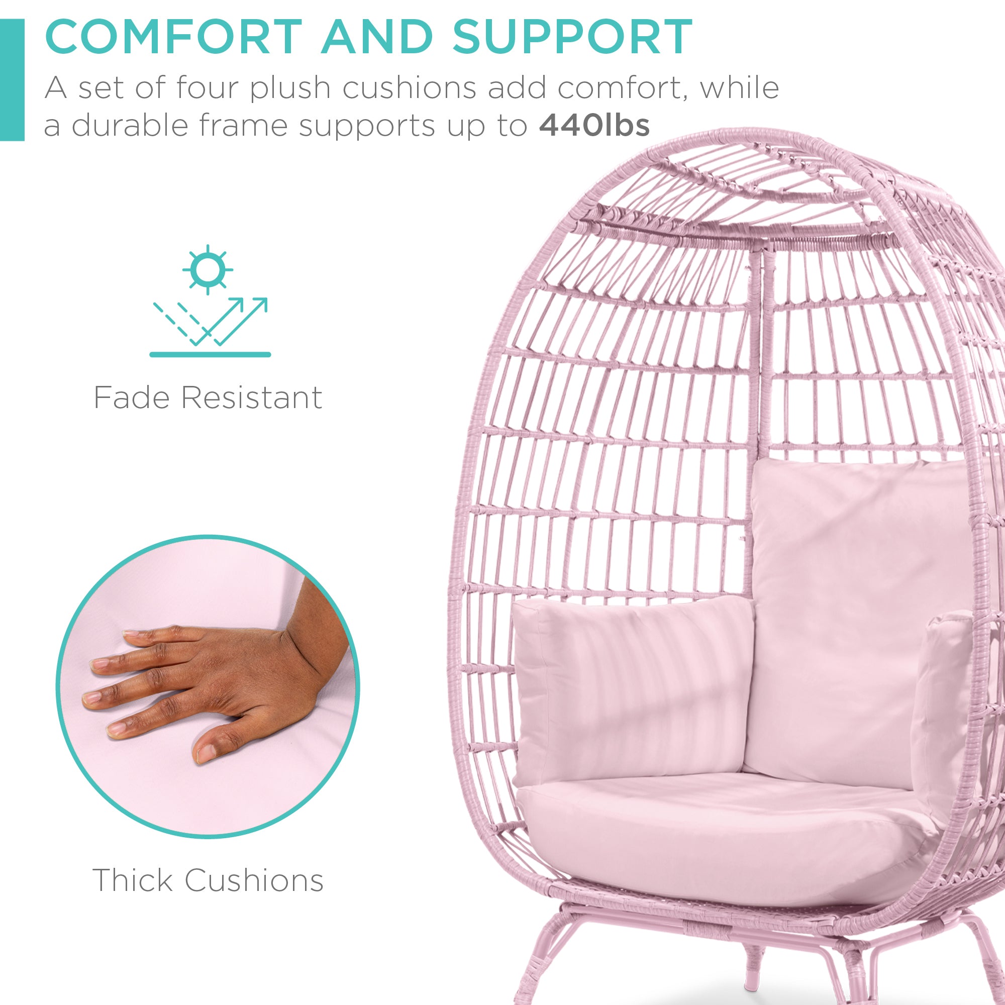 Wicker Egg Chair Oversized Indoor Outdoor Patio Lounger