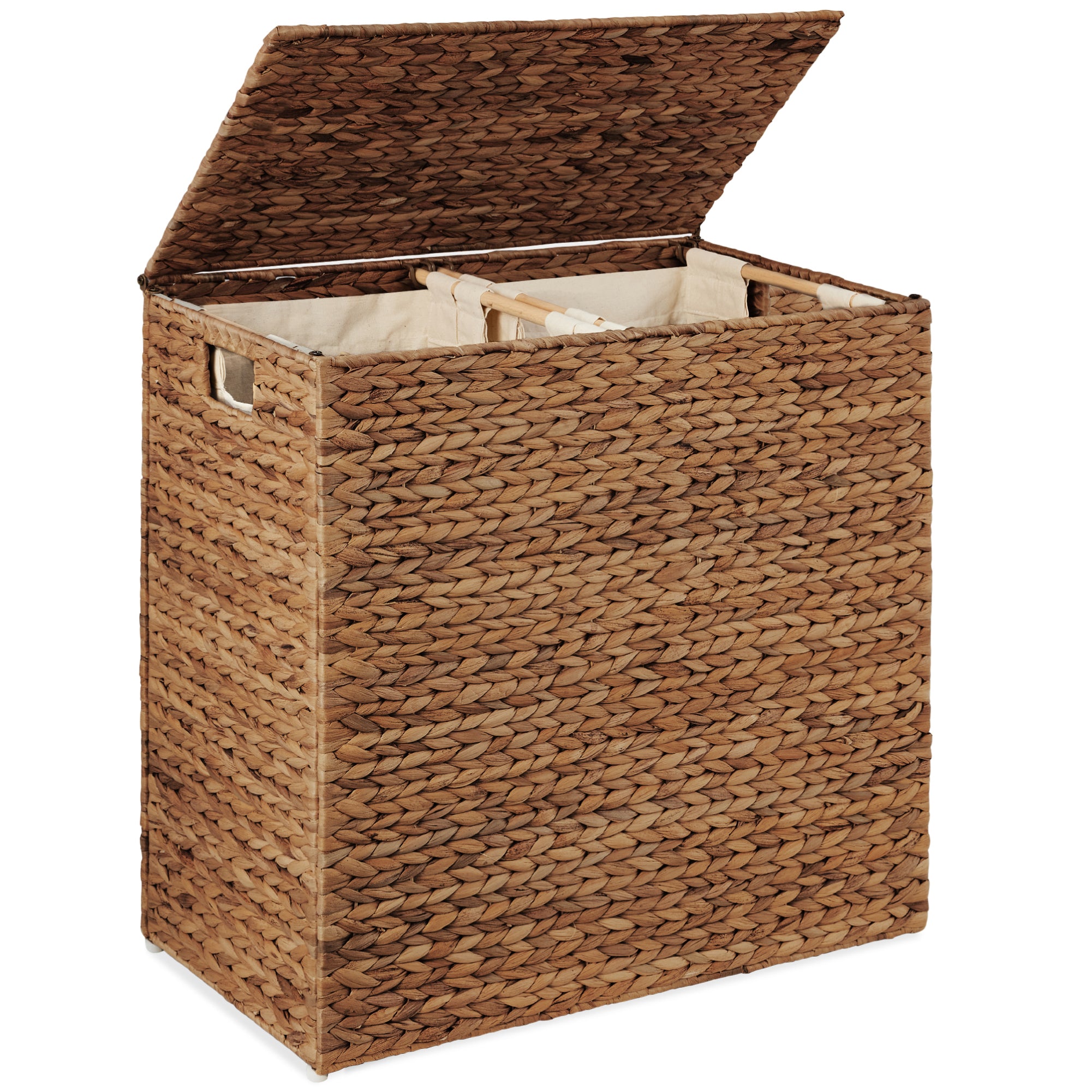 X-Large Laundry Hamper W/ Lid, Woven Laundry Basket, W/ Liner, 53 Gallon