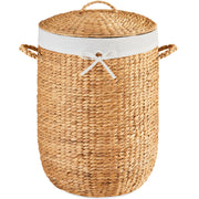 Round Laundry Hamper w/ Lid w/ Handles & Removable Liner