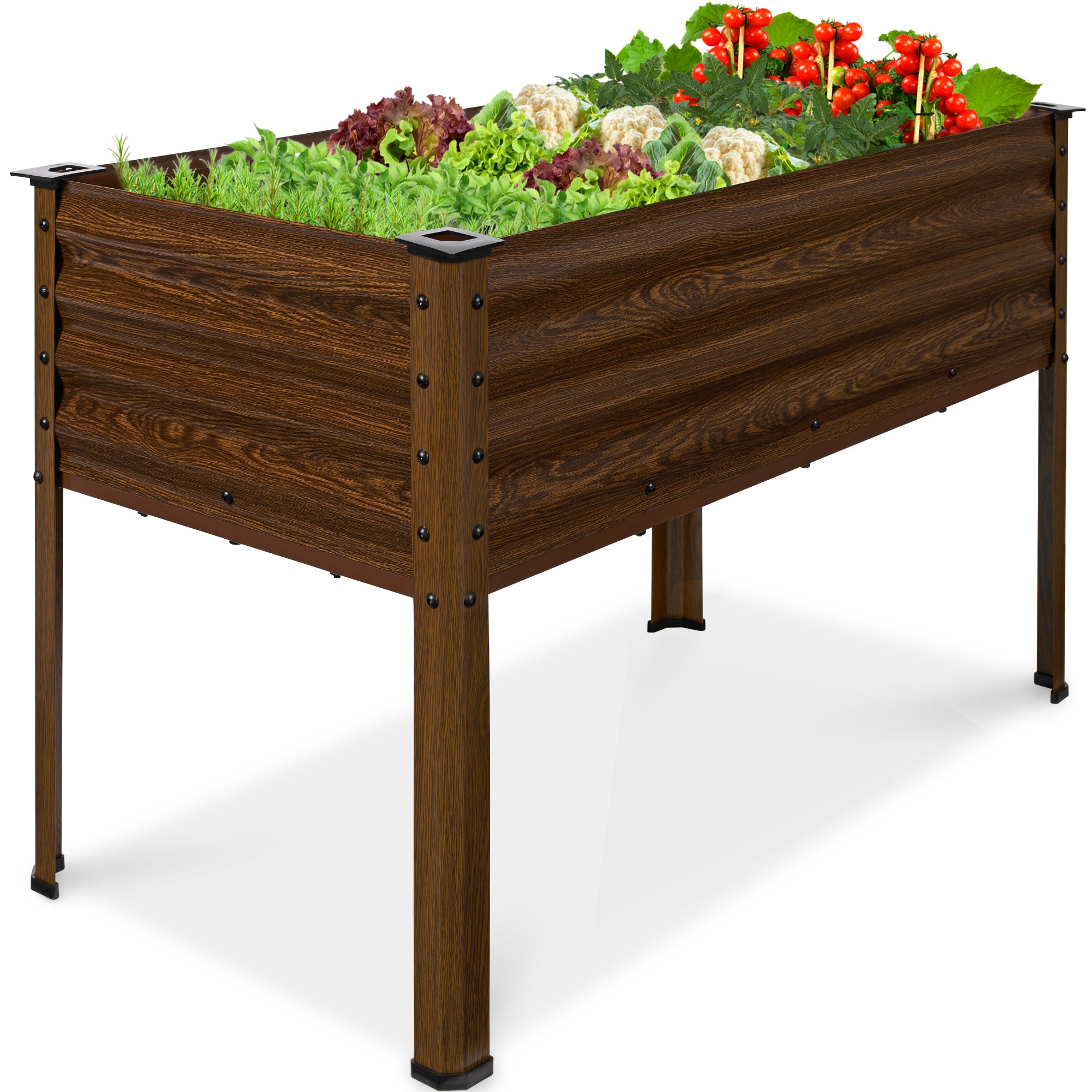 Elevated Galvanized Metal Garden Bed w/ Corner Protectors