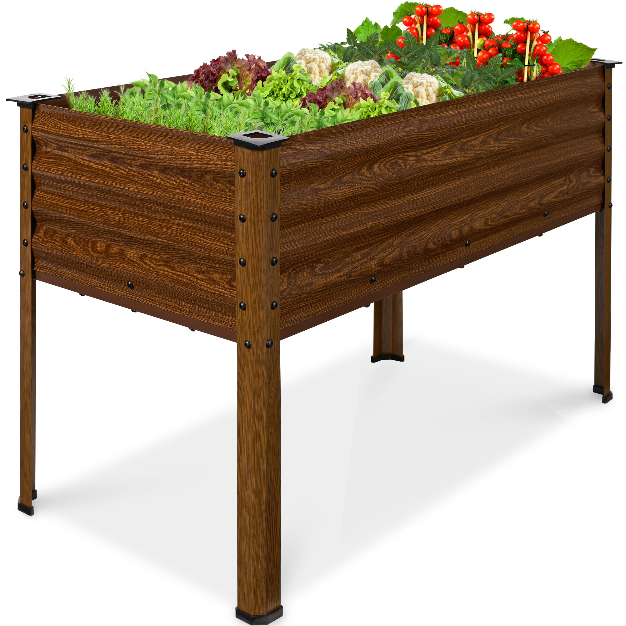 Elevated Galvanized Metal Garden Bed w/ Corner Protectors