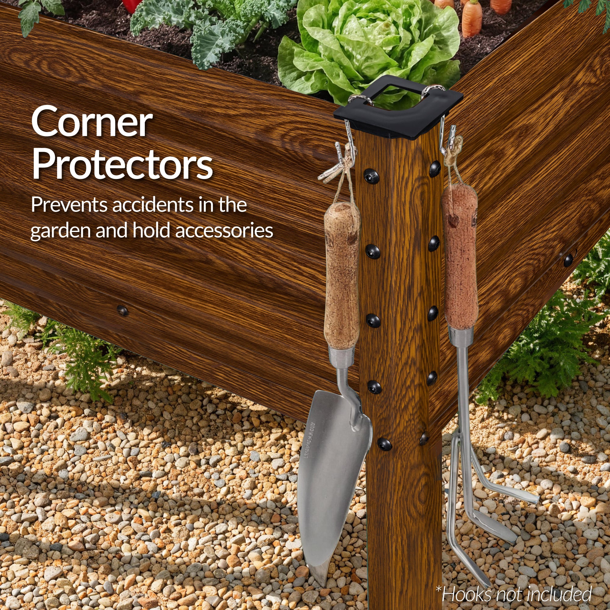 Elevated Galvanized Metal Garden Bed w/ Corner Protectors - 72x24x30in