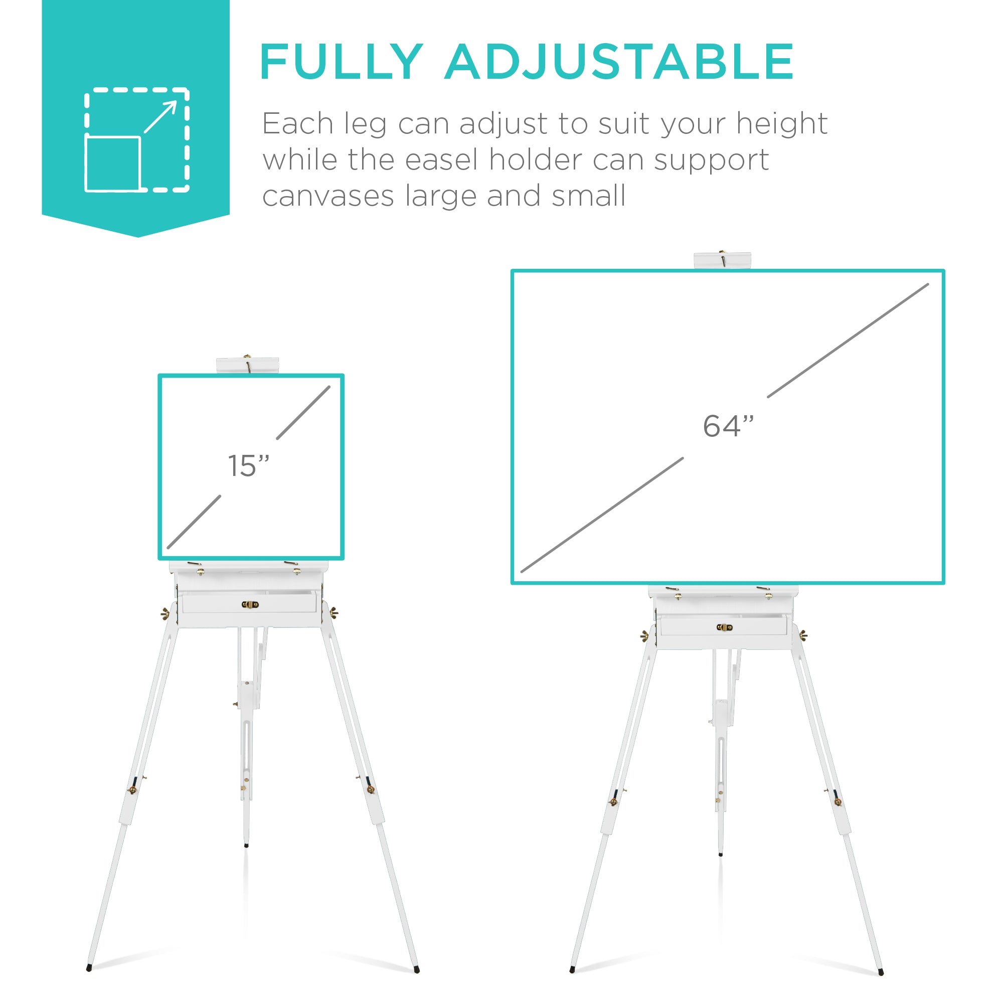 Art Easel for Painting, Portable Adjustable Tripod with 32-Piece Art Set