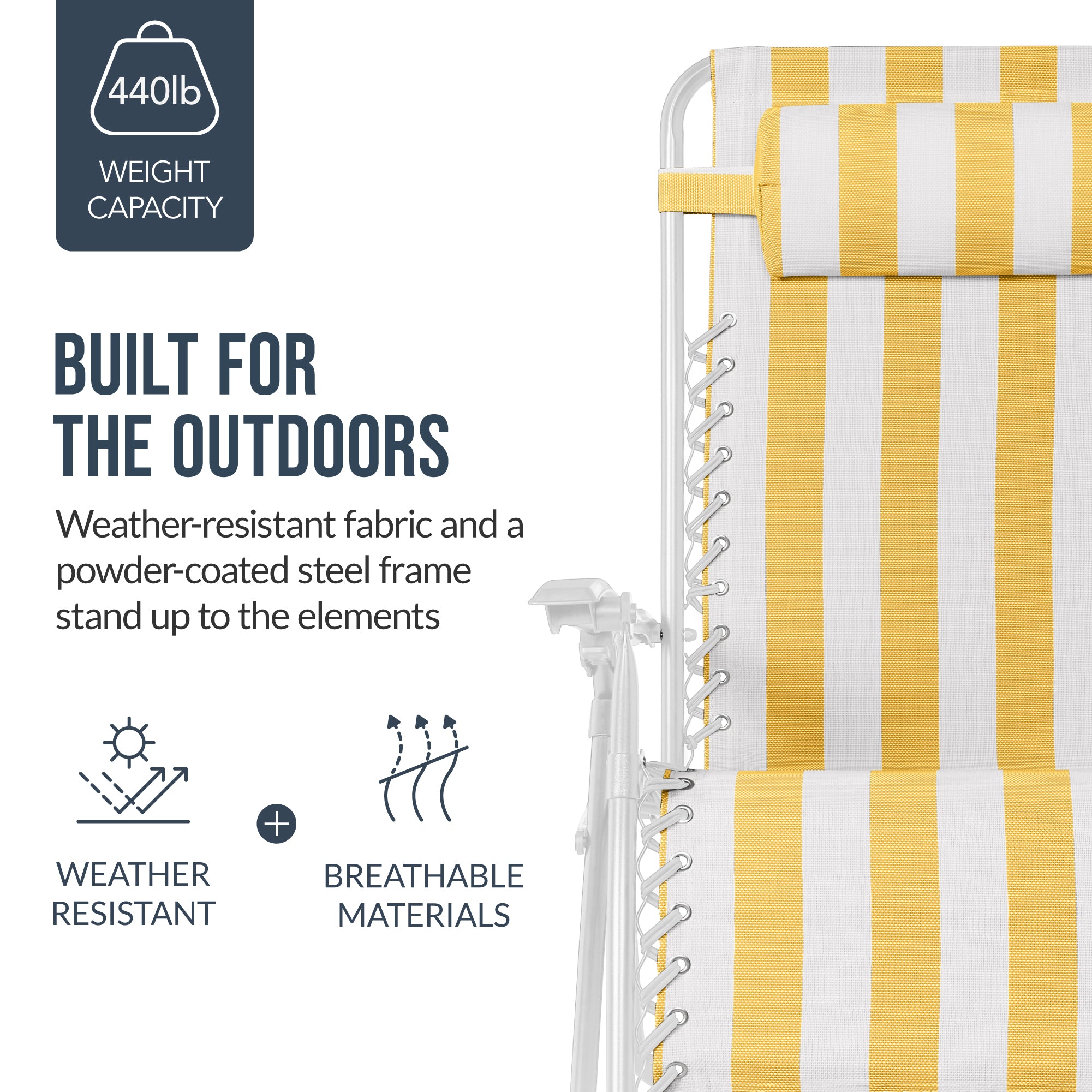 Set of 2 Extra Wide Adjustable Zero Gravity Patio Chair Recliners