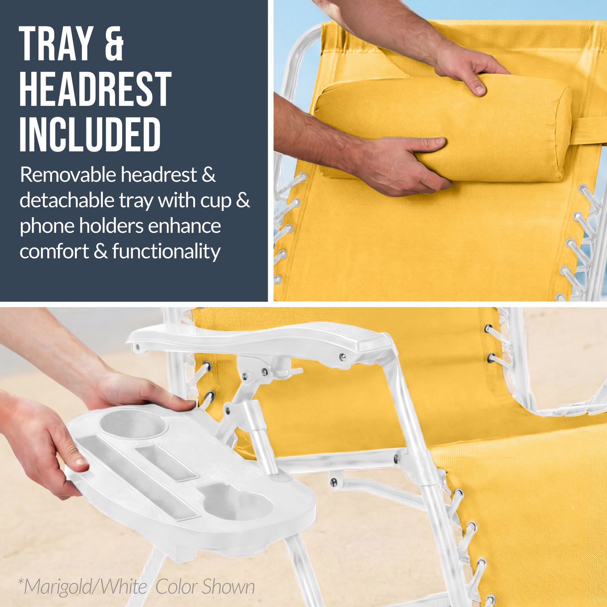 Set of 2 Extra Wide Adjustable Zero Gravity Patio Chair Recliners