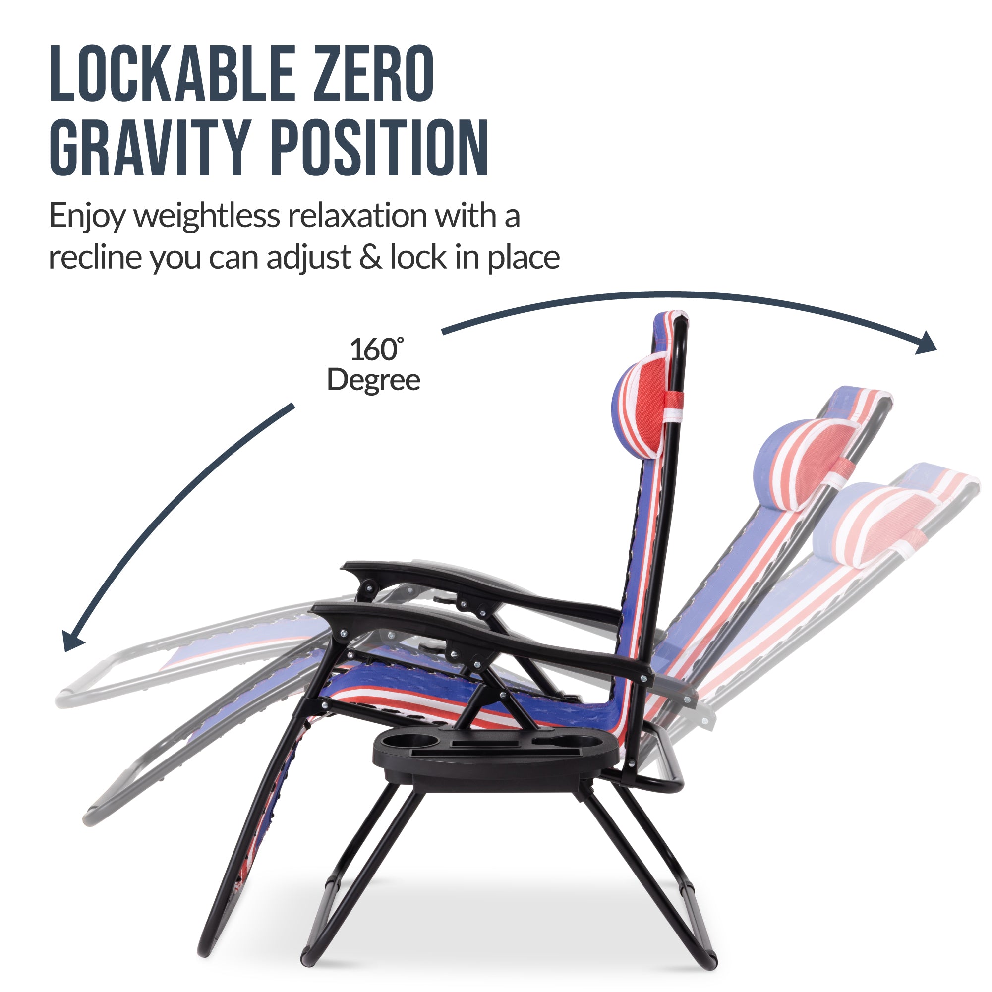 skygrayページ Set of 2 Extra Wide Adjustable Zero Gravity Patio Chair Recliners
