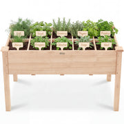 Raised Garden Bed Planter Box with 10 Grid Sections