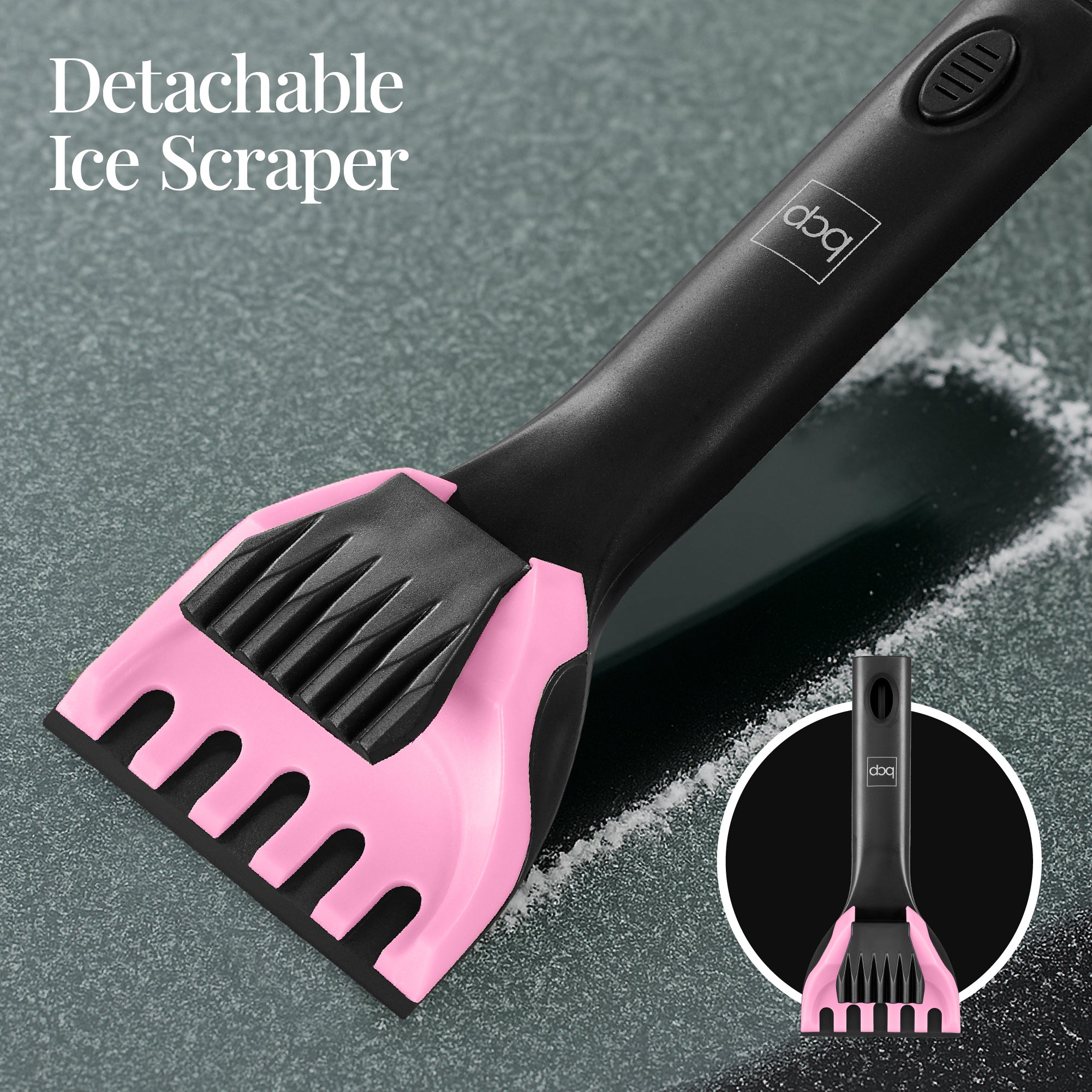 4 in 1 Snow Brush with Shovel, Ice Scraper & Squeegee w/Storage Bag