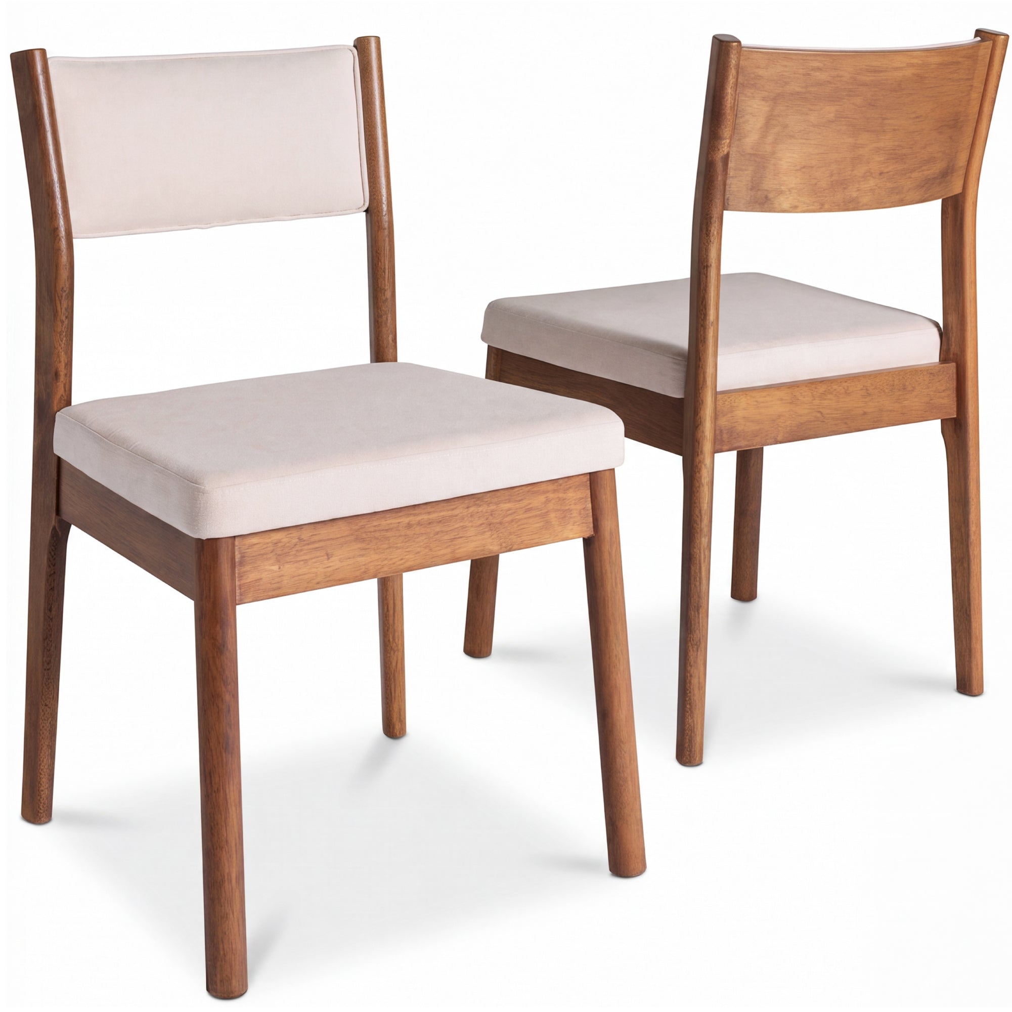 Dining Chairs Set of 2, Modern Solid Wood & Upholstered Dining Chairs