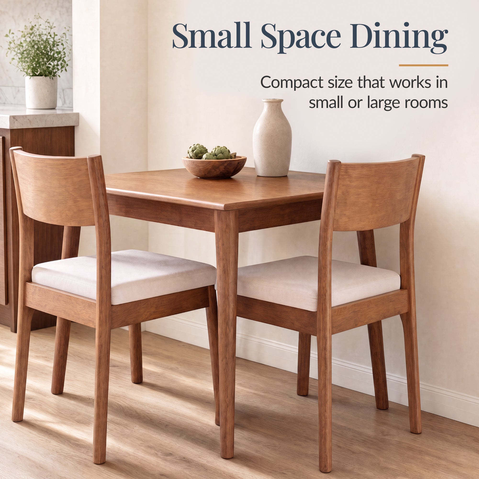 Dining Chairs Set of 2, Modern Solid Wood & Upholstered Dining Chairs