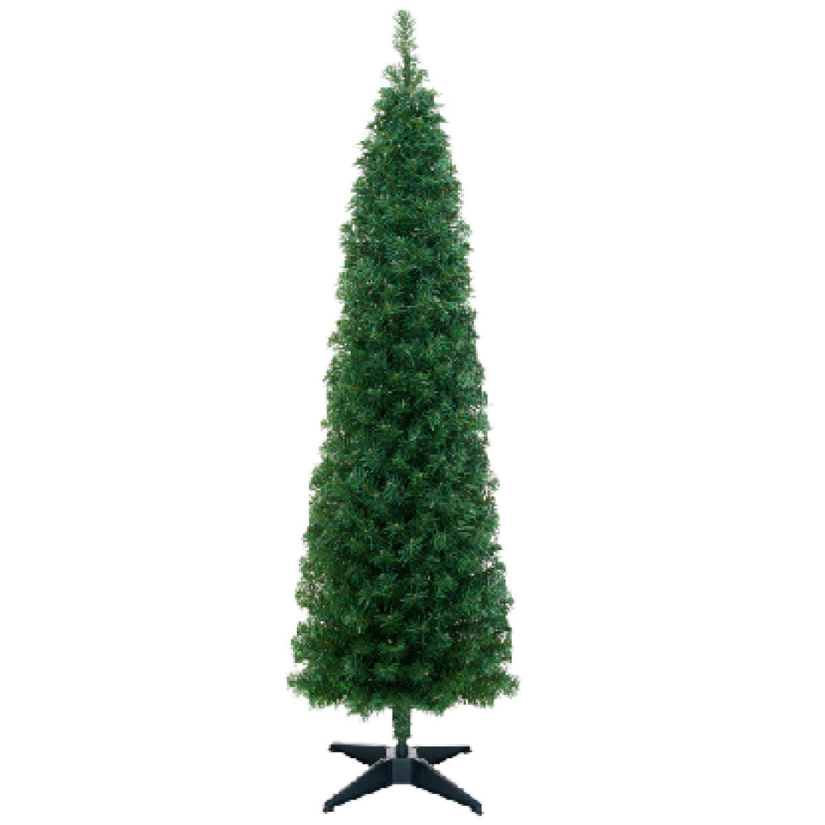 Artificial Christmas Tree, Slim Unlit Spruce Realistic w/ Base