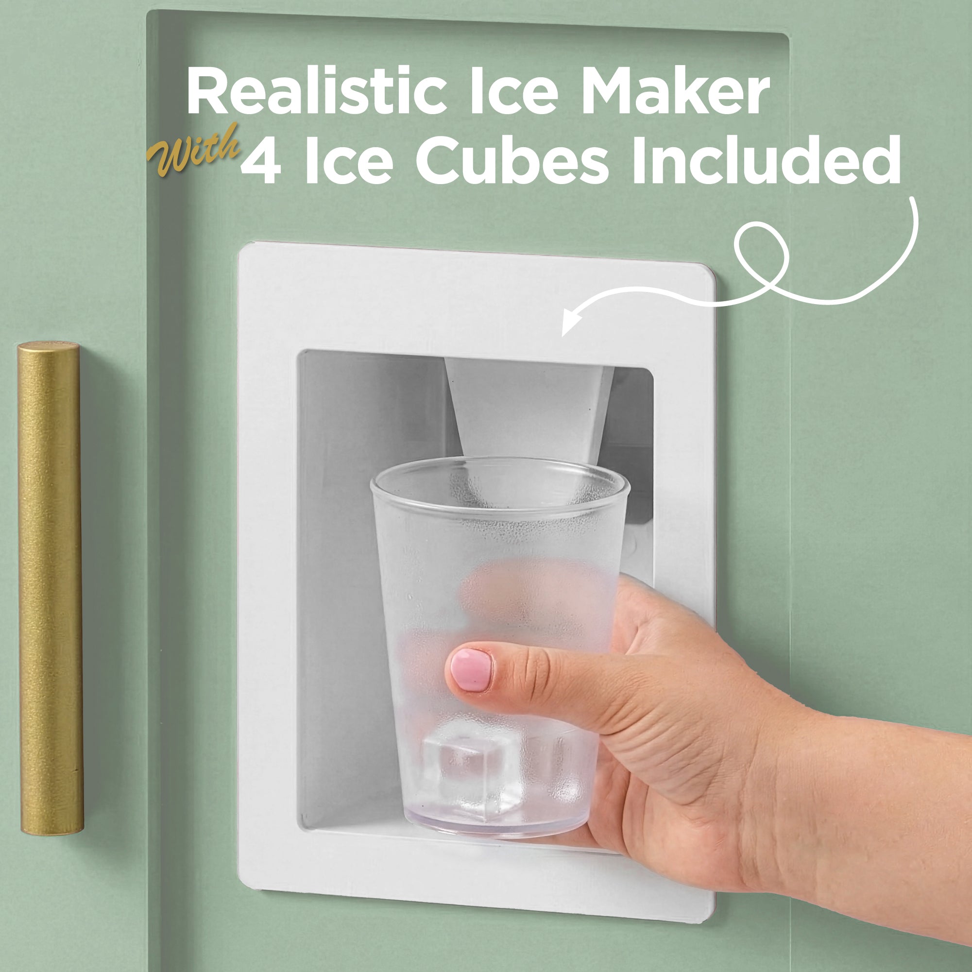 Kids Pretend Play Cottage Kitchen with 11 Accessories, Espresso Machine