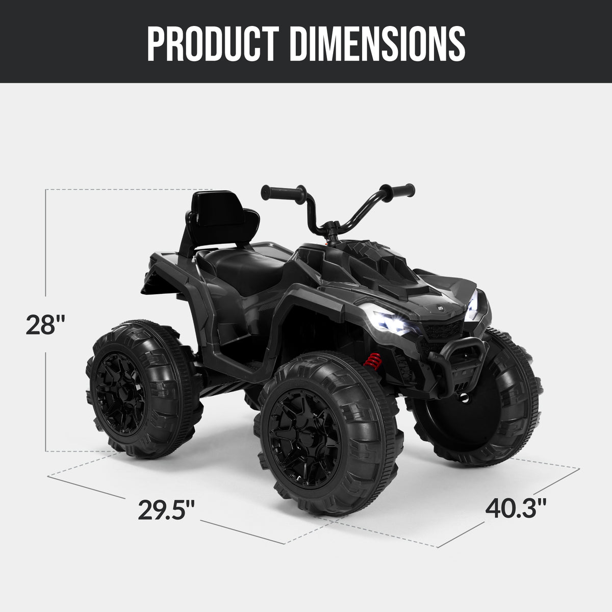24V Ride-On Toy Kids Electric ATV with Dual Motors, Suspension, 4.5 MPH Max