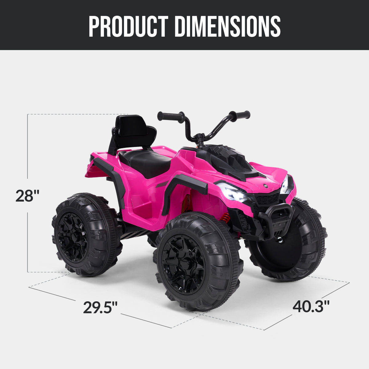 24V Ride-On Toy Kids Electric ATV with Dual Motors, Suspension, 4.5 MPH Max