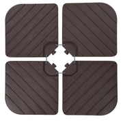 4-Piece Cantilever Umbrella Base Weight Set, Wood Grain Finish