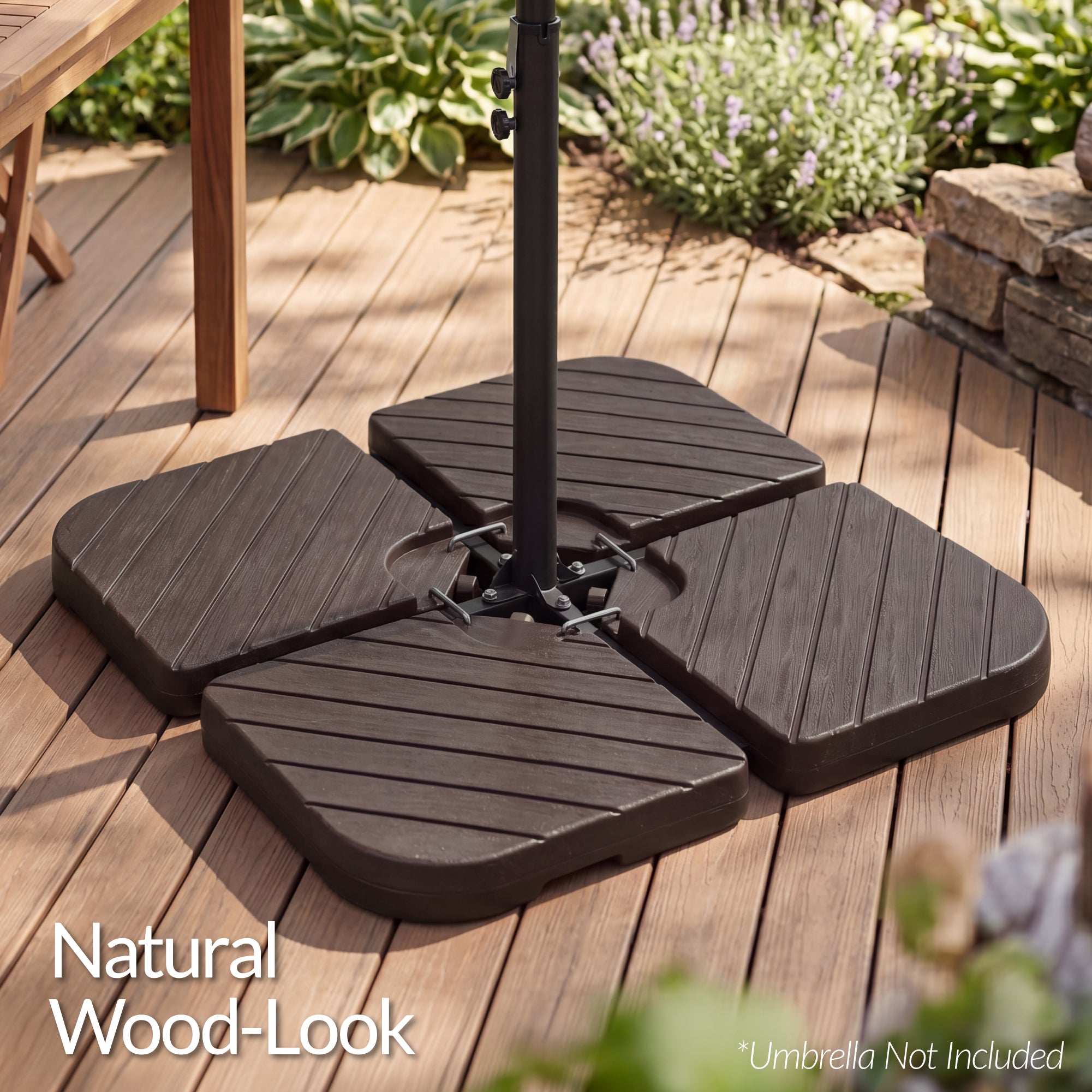 cantilever patio umbrella base weight Offset Below are the recommended weights for umbrella bases 4-Piece Cantilever Umbrella Base Weight