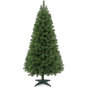 Artificial Christmas Tree, Slim Unlit Spruce Realistic w/ Base