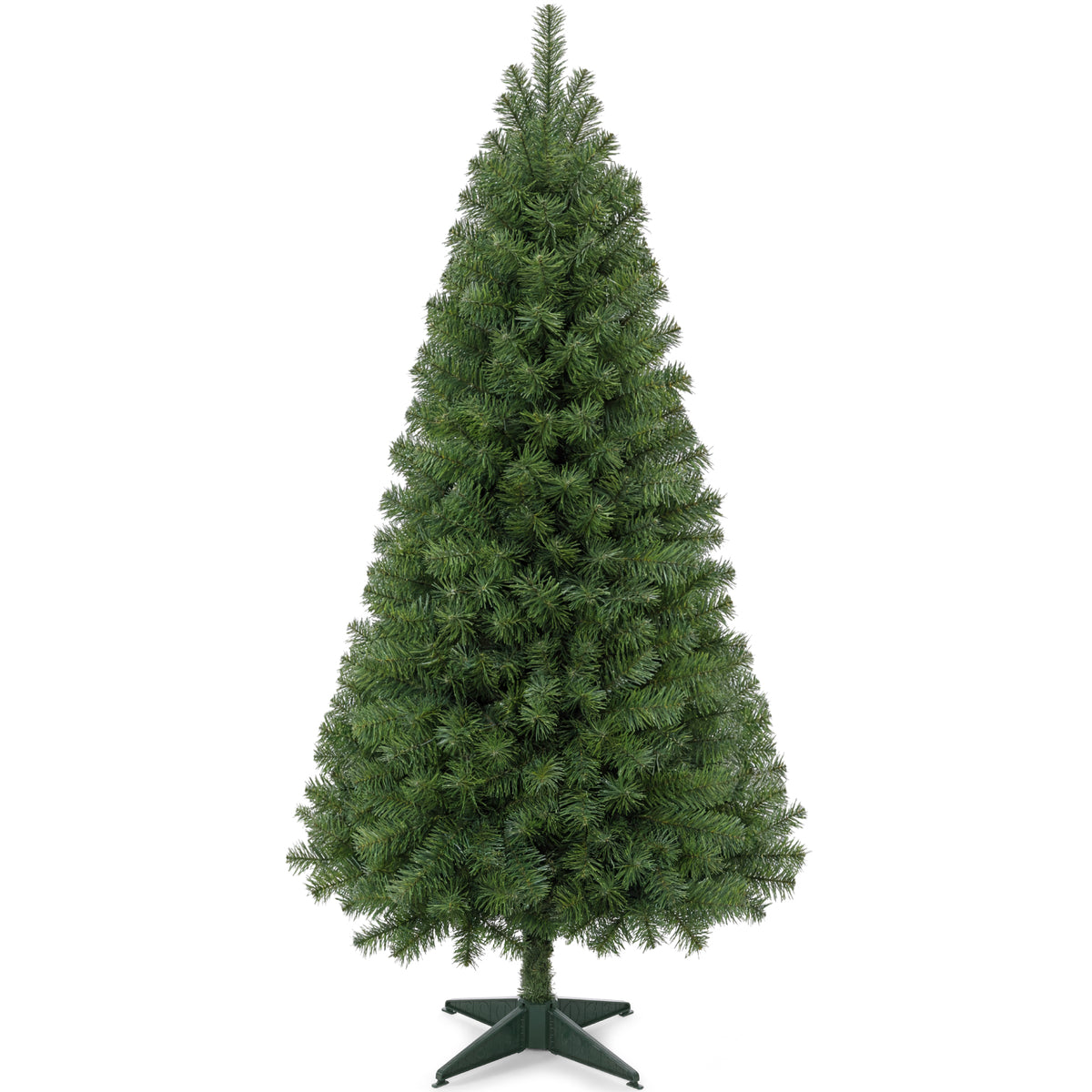 Artificial Christmas Tree, Slim Unlit Spruce Realistic w/ Base