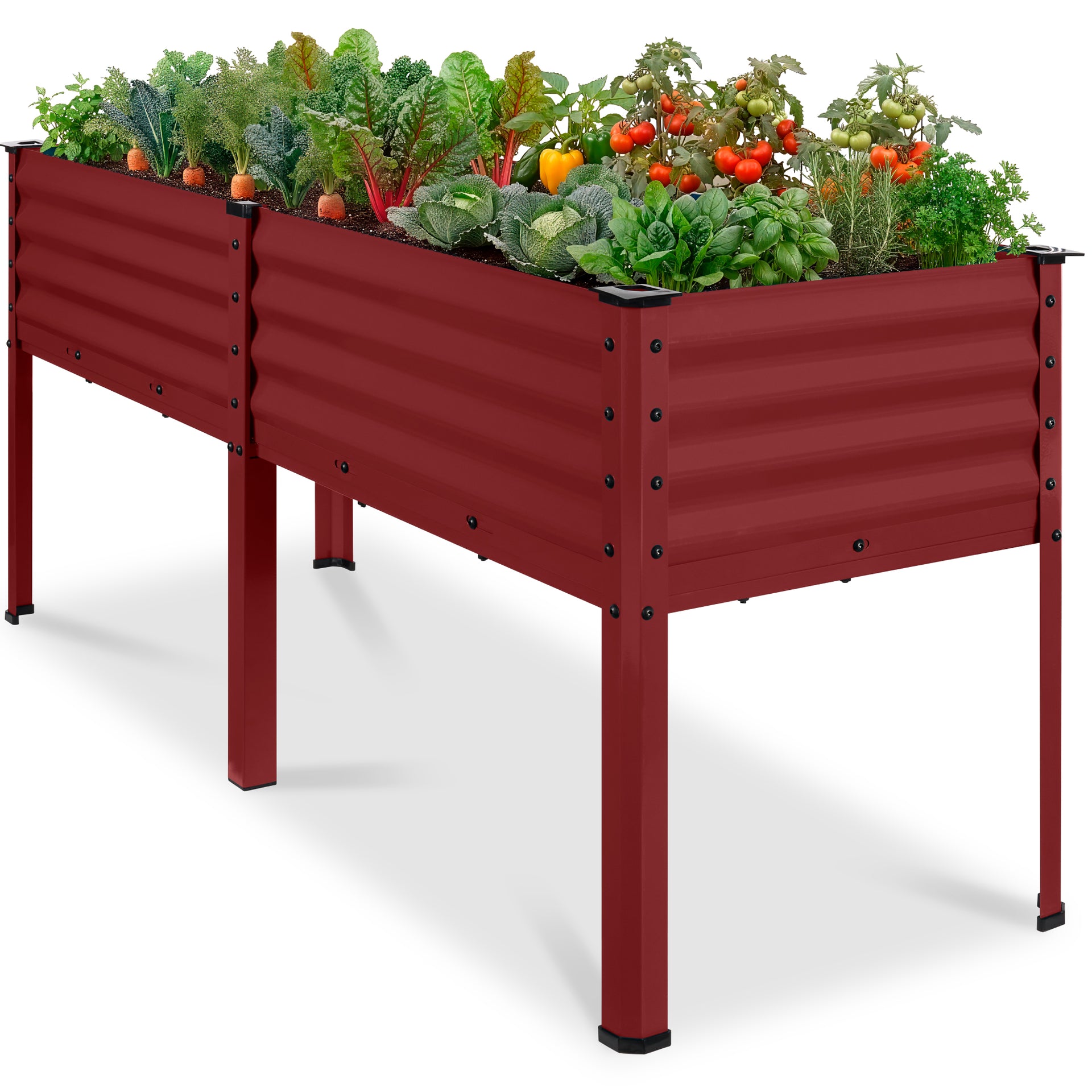 Elevated Galvanized Metal Garden Bed w/ Corner Protectors