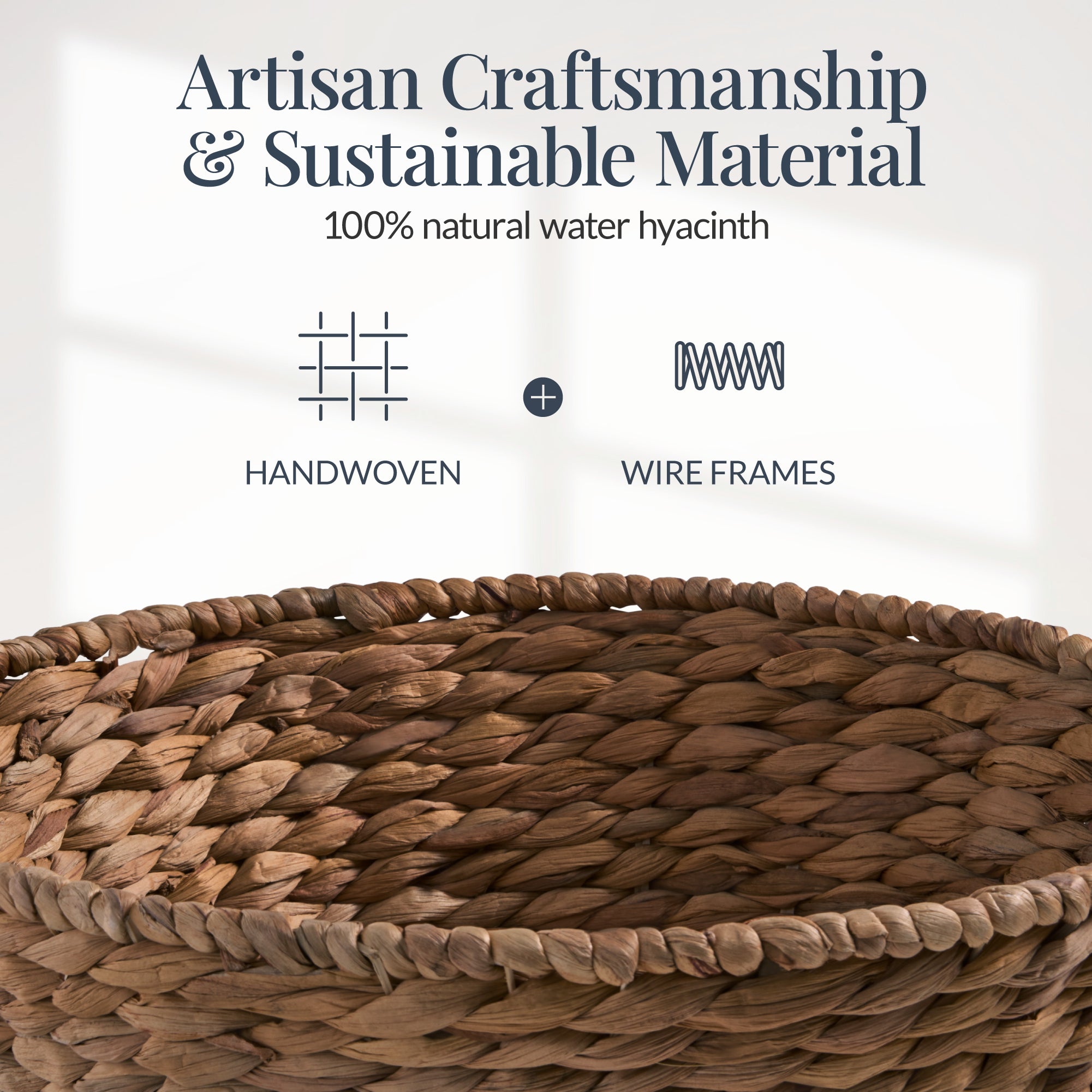 Easter Basket, Large Woven Easter Basket for Kids w/ Collapsible Handle