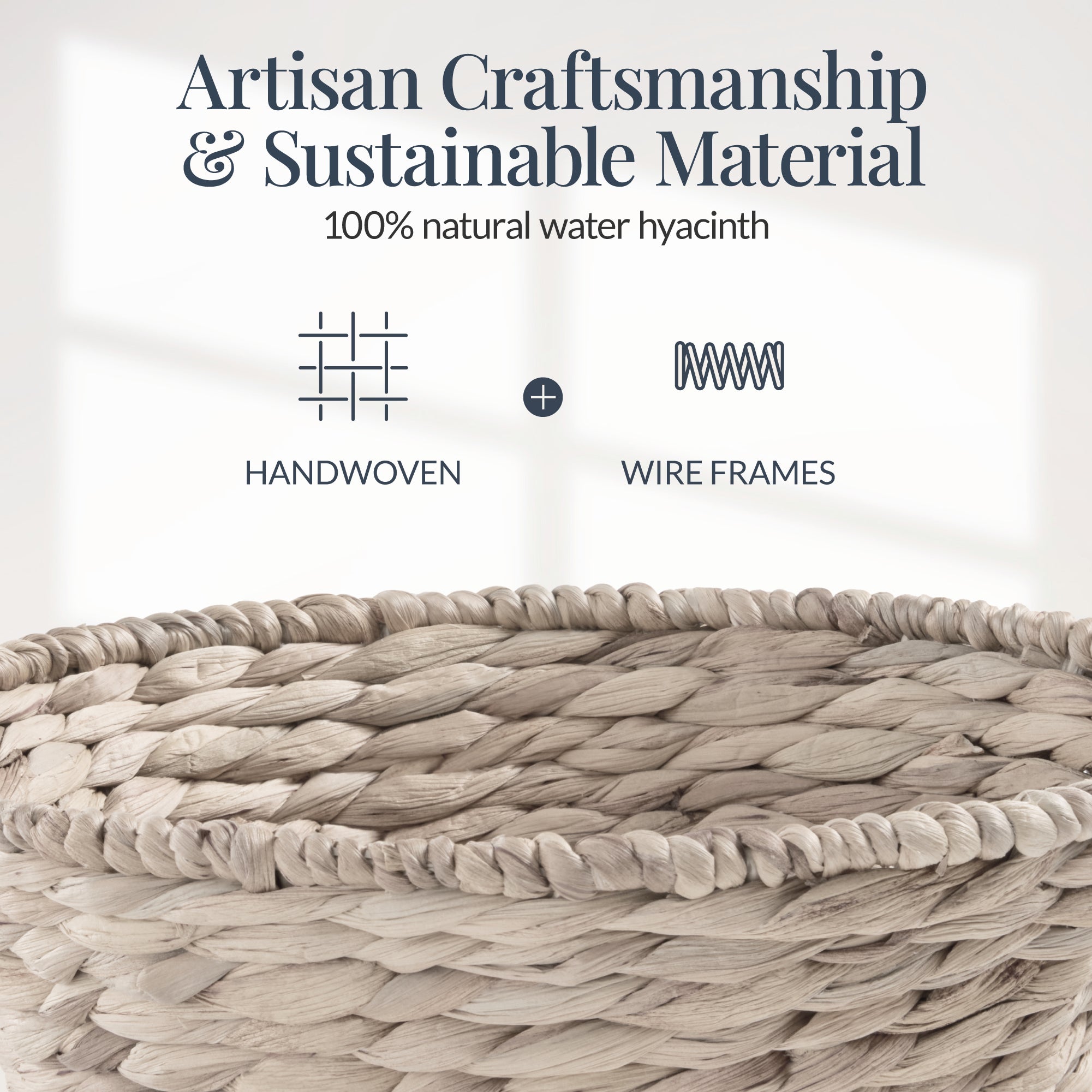 Handwoven Medium Mother's Day Gift Basket, 20in Basket w/Collapsible Handle