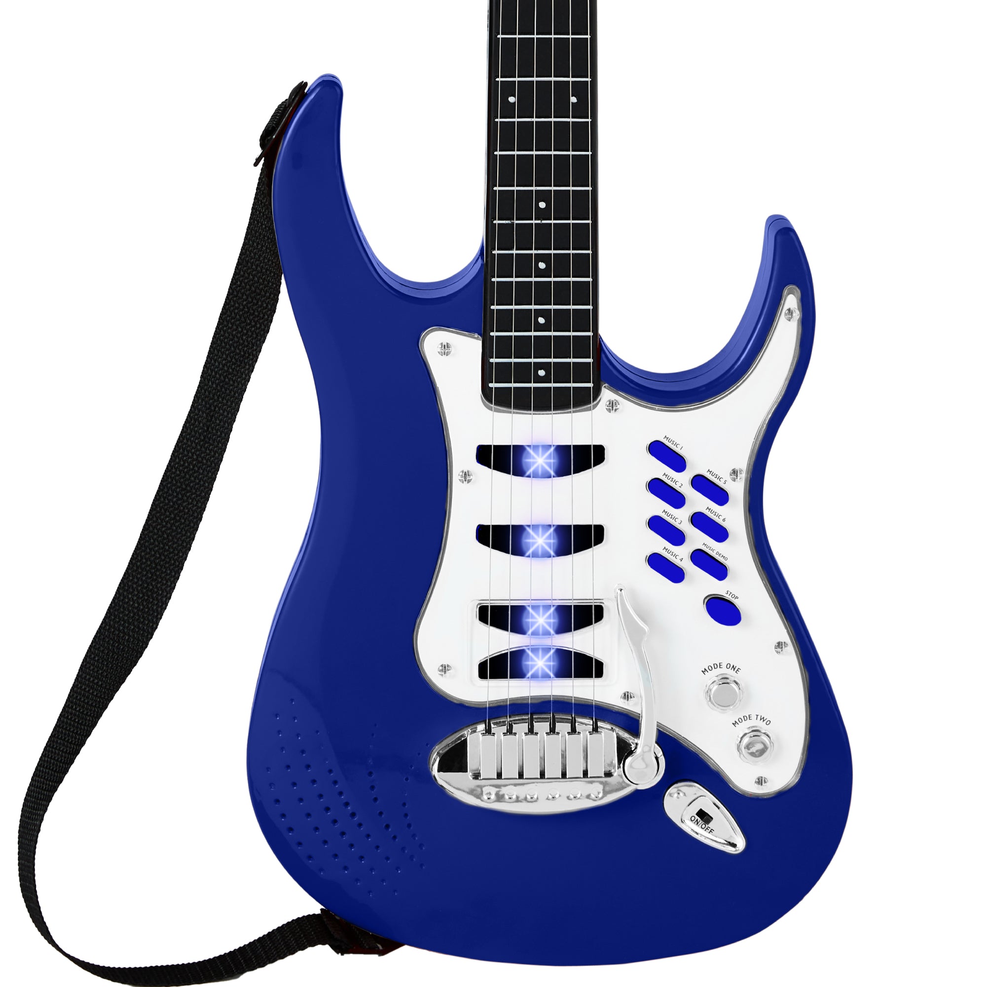 Kids Electric Guitar Toy Play Set w/ 6 Songs, Microphone, Amp
