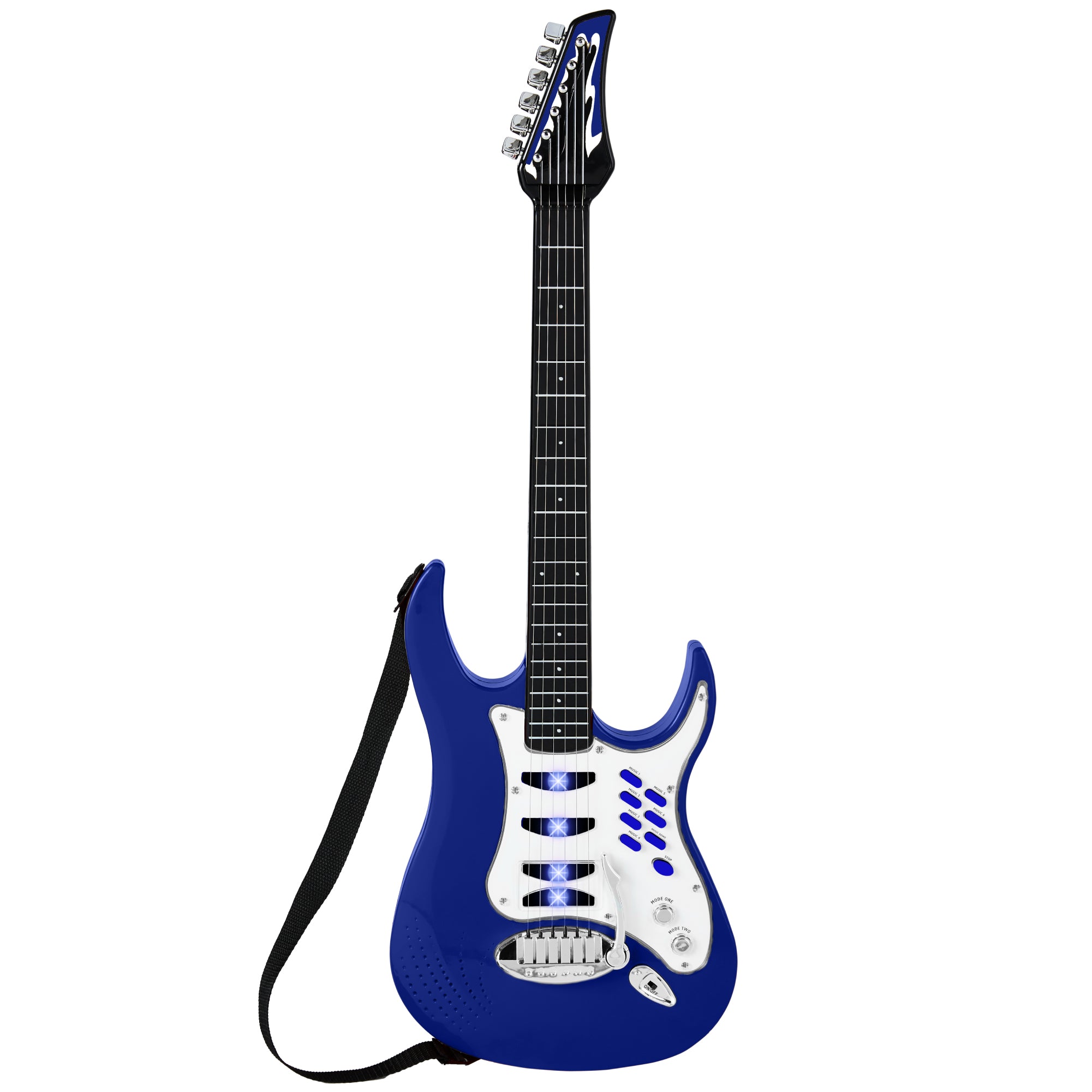 Kids Electric Guitar Toy Play Set w/ 6 Songs, Microphone, Amp