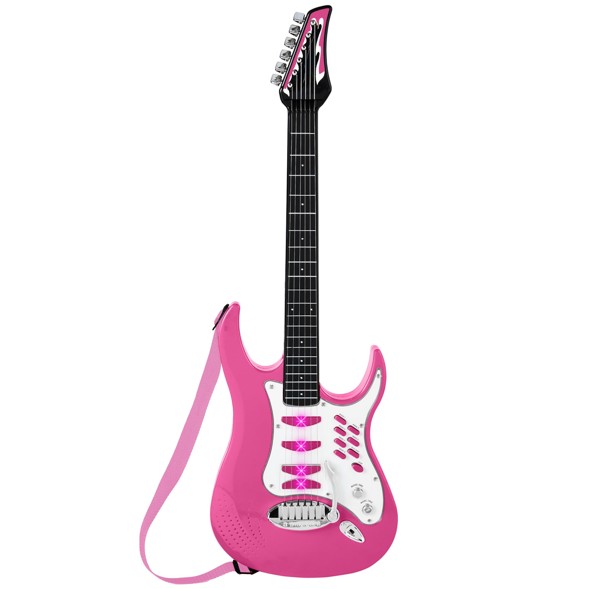 Kids Electric Guitar Toy Play Set w/ 6 Songs, Microphone, Amp