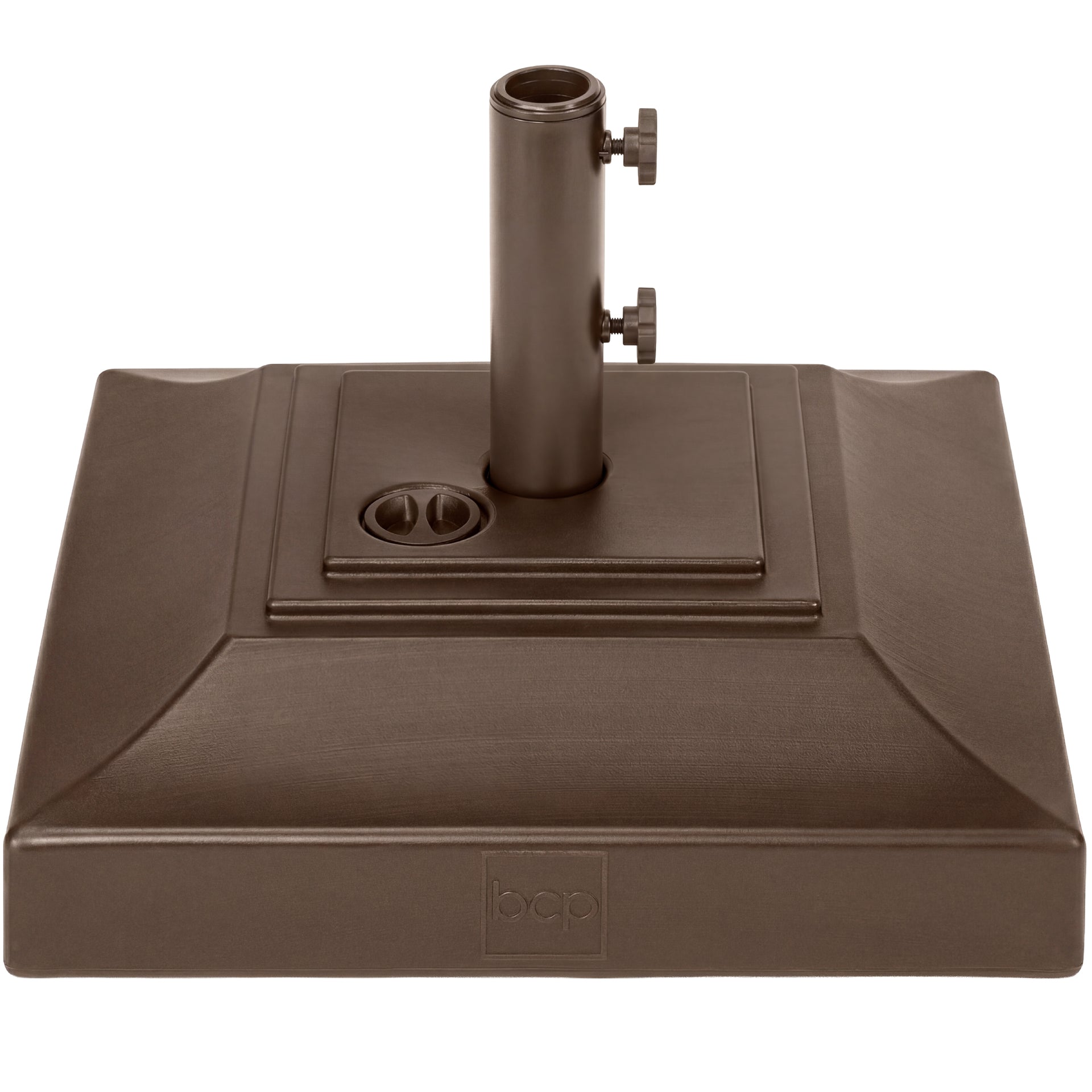 Plastic Patio Umbrella Base Pole Holder Accessory w/ Adjustable Knob – Best Choice Products